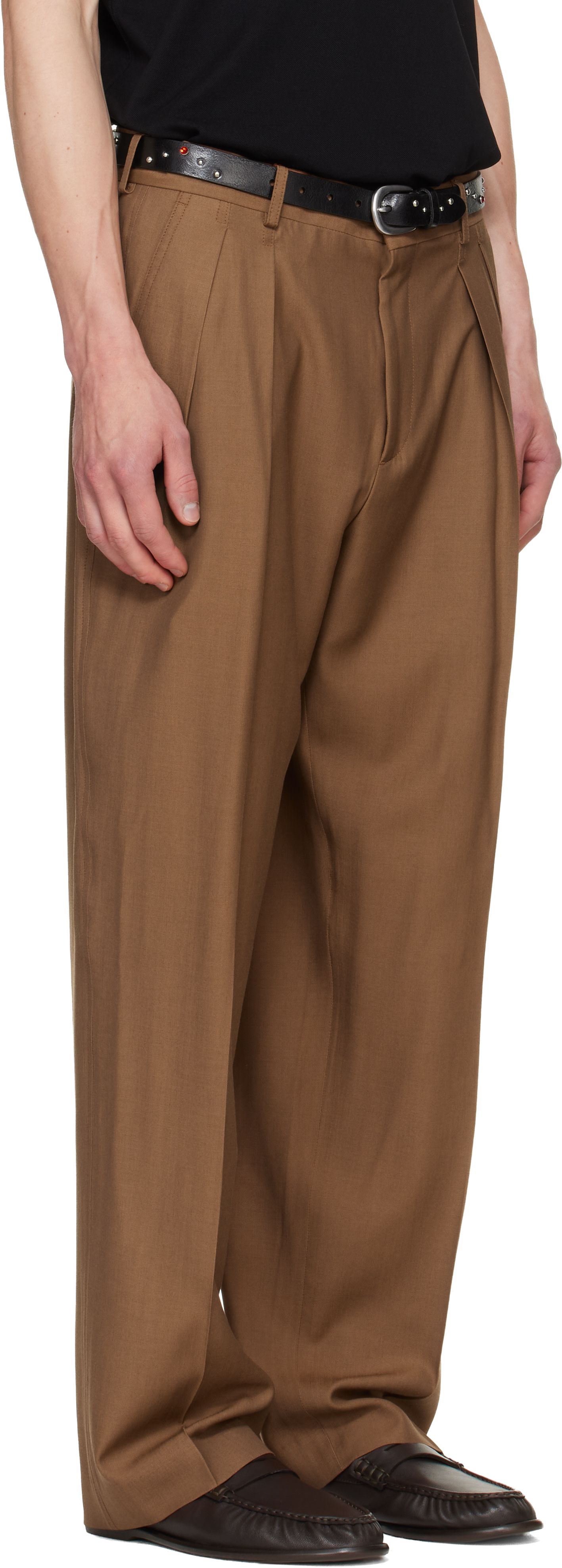 Paul Smith - Brown Pleated Wool Trousers