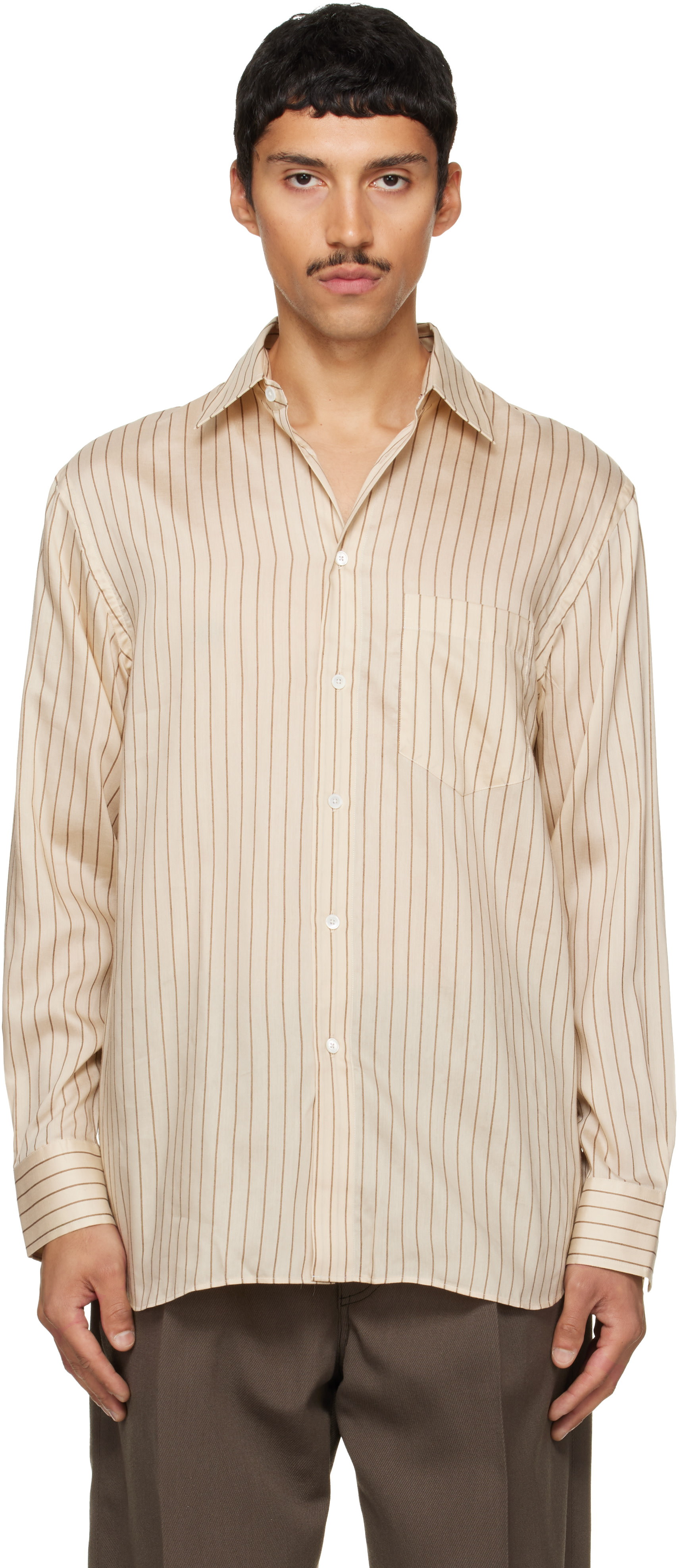 Paul Smith - Chemise brun clair à coupe classique