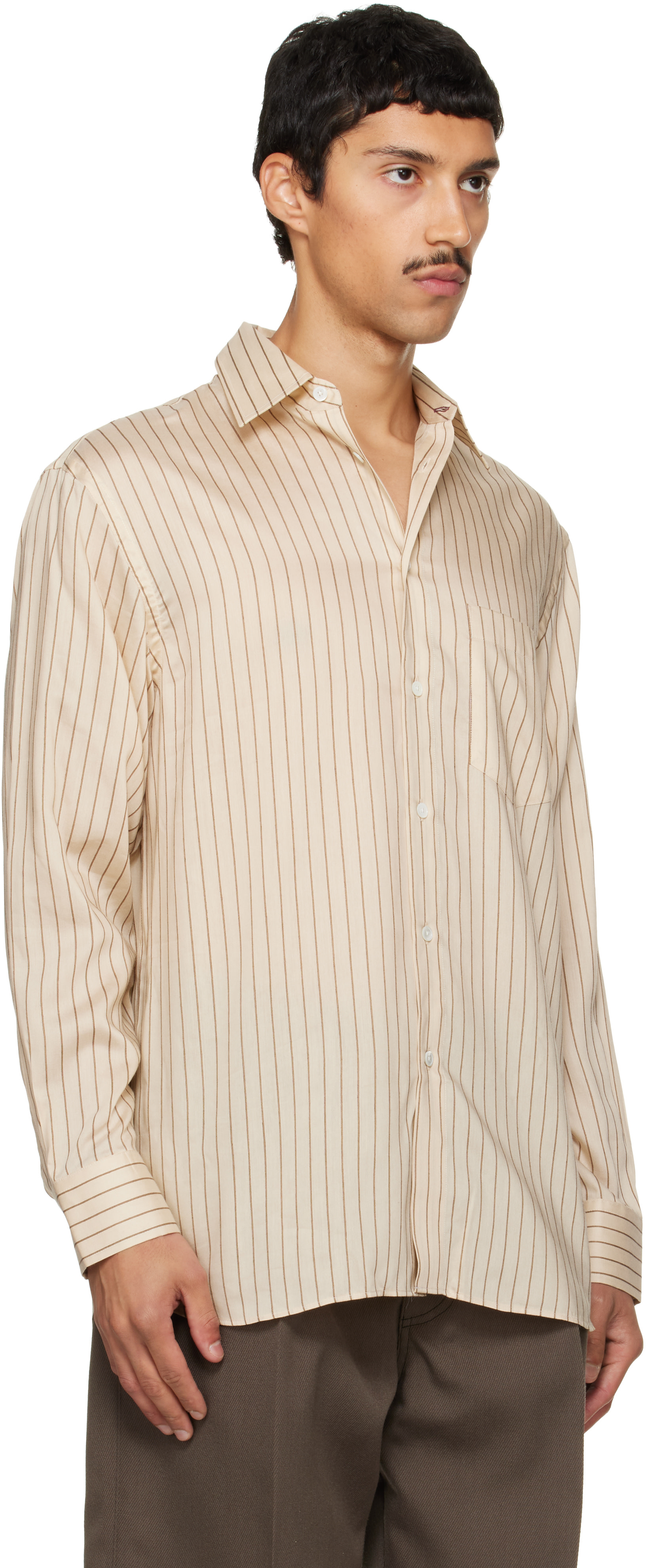 Paul Smith - Chemise brun clair à coupe classique