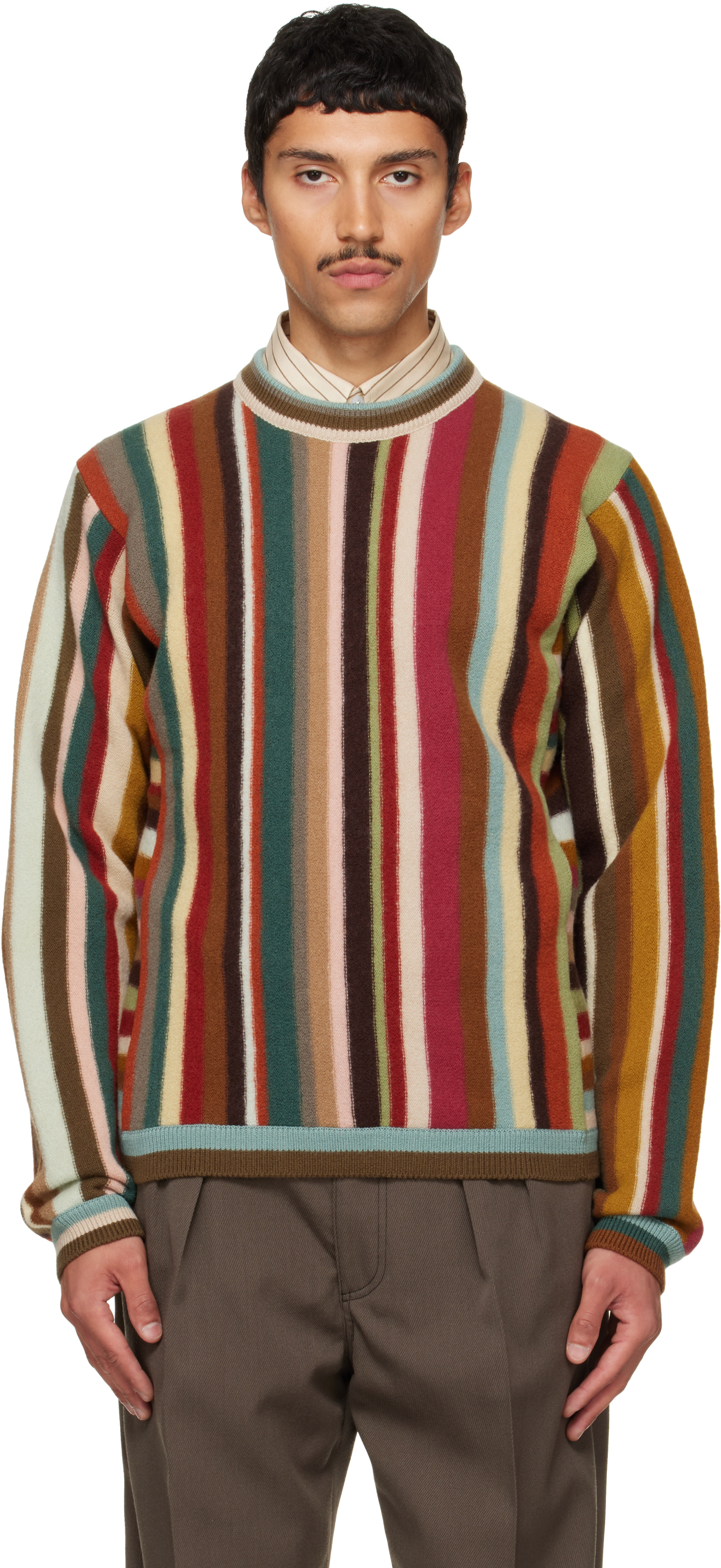 Paul Smith: マルチカラー 'Signature Stripe' メリノウール セーター