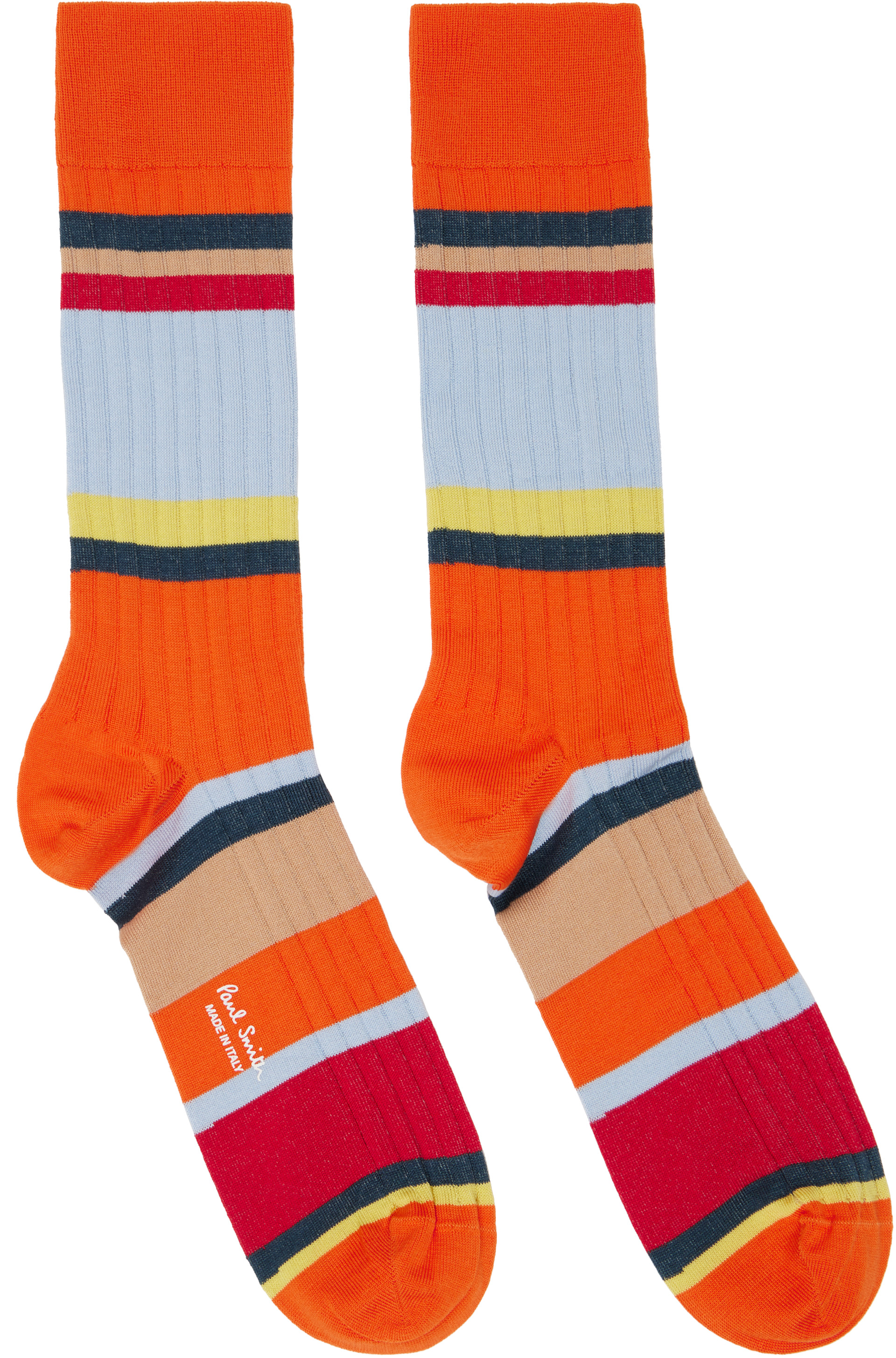 Paul Smith - Three-Pack Multicolor Stripe Mix Socks