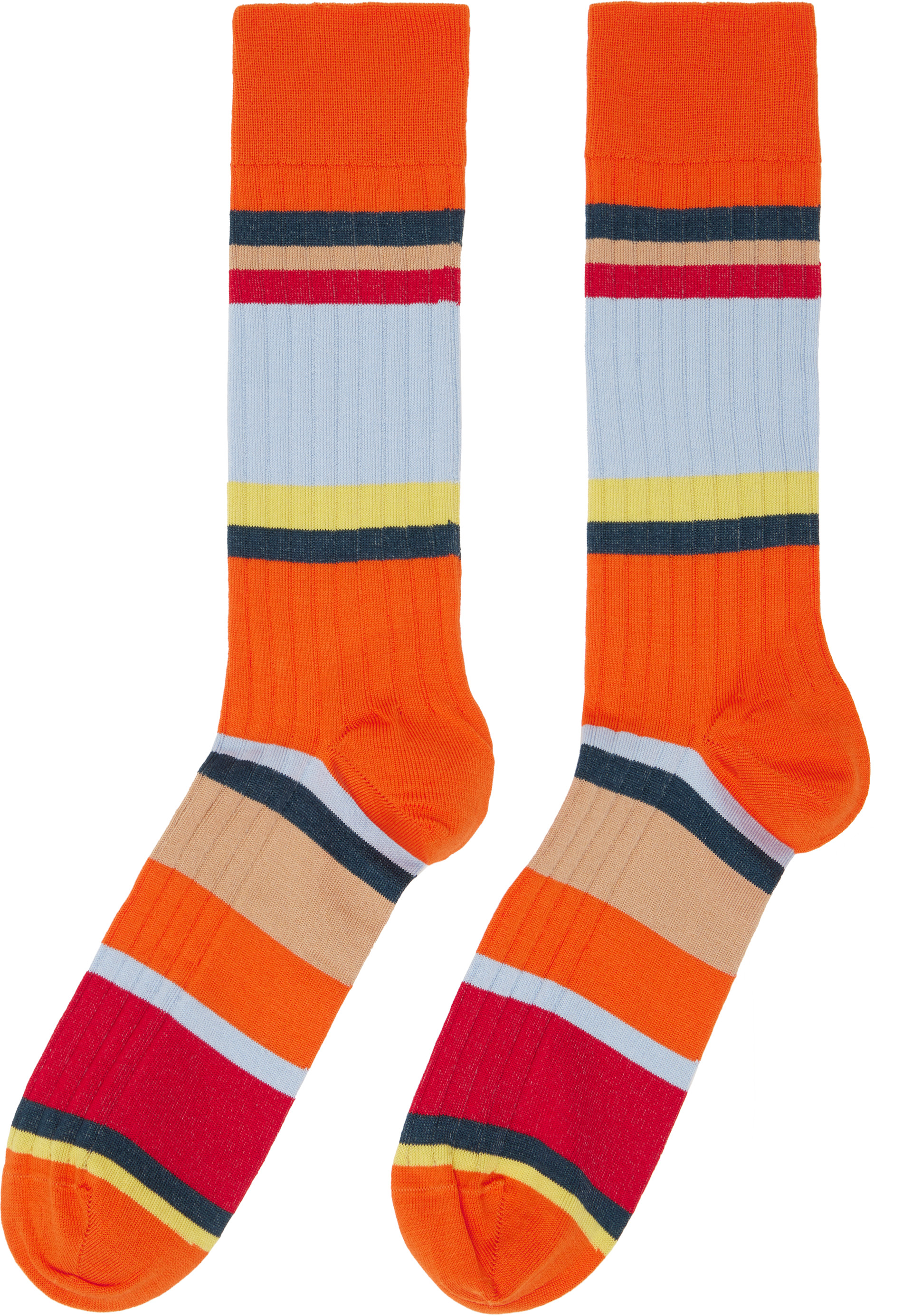 Paul Smith - Three-Pack Multicolor Stripe Mix Socks