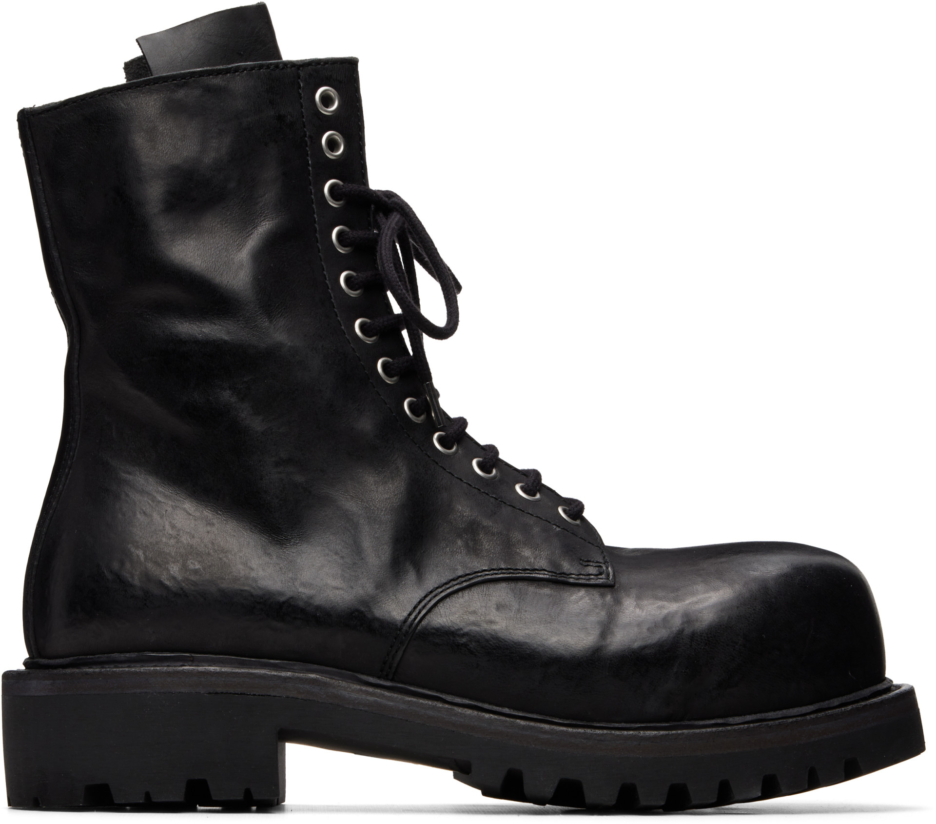 A DICIANNOVEVENTITRE - Black Reverse Prisma Combat Boots