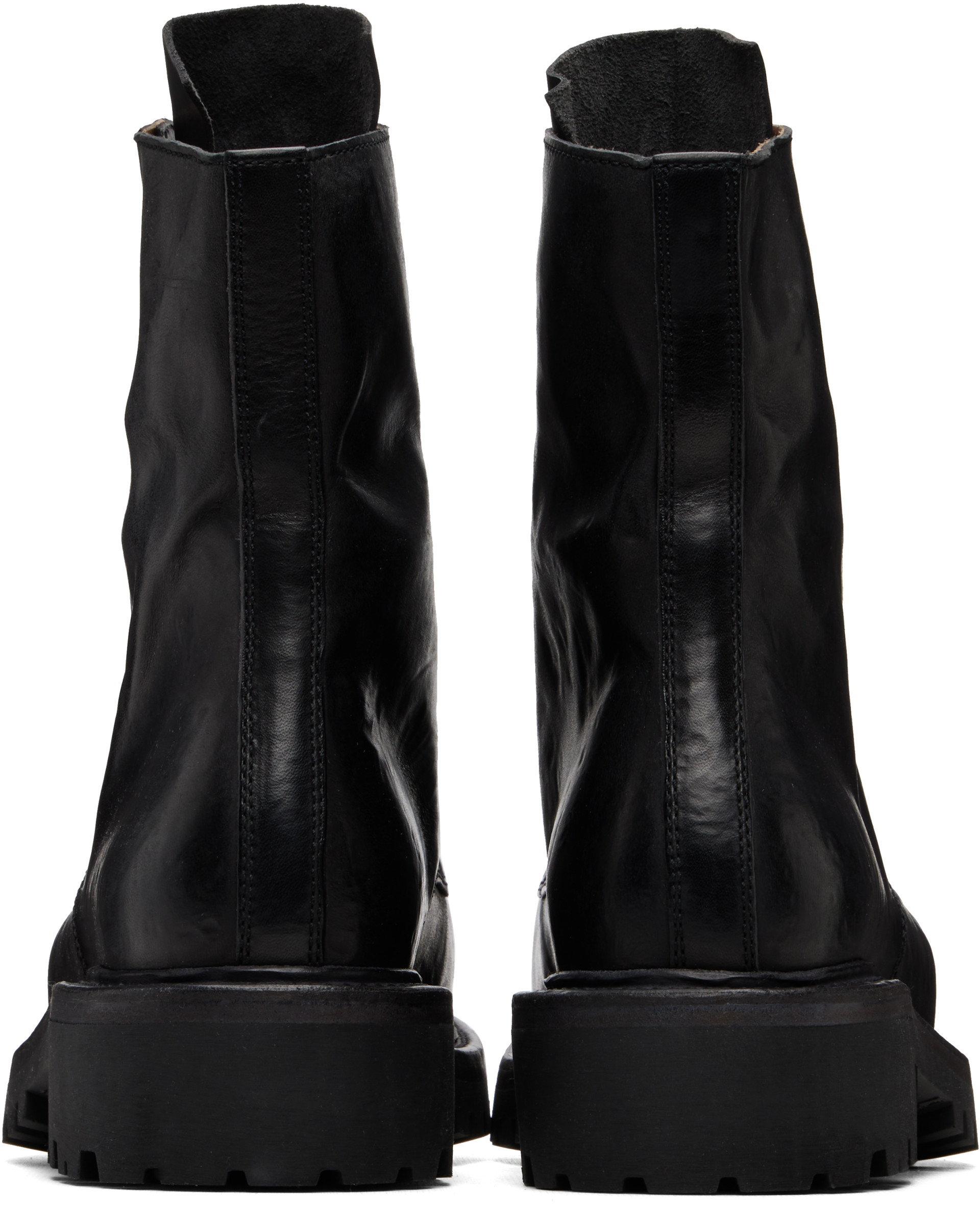 A DICIANNOVEVENTITRE - Black Reverse Prisma Combat Boots