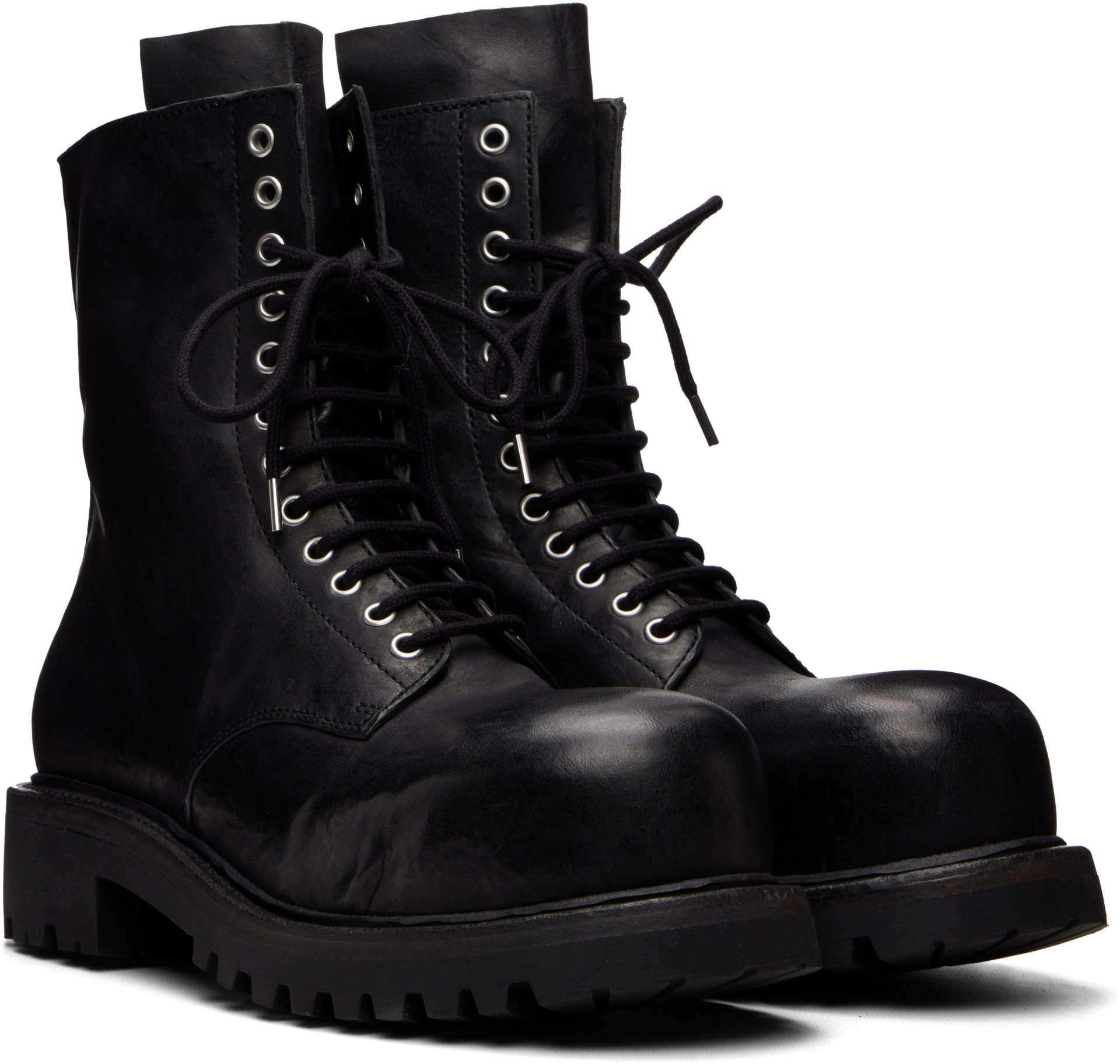 A DICIANNOVEVENTITRE - Black Reverse Prisma Combat Boots