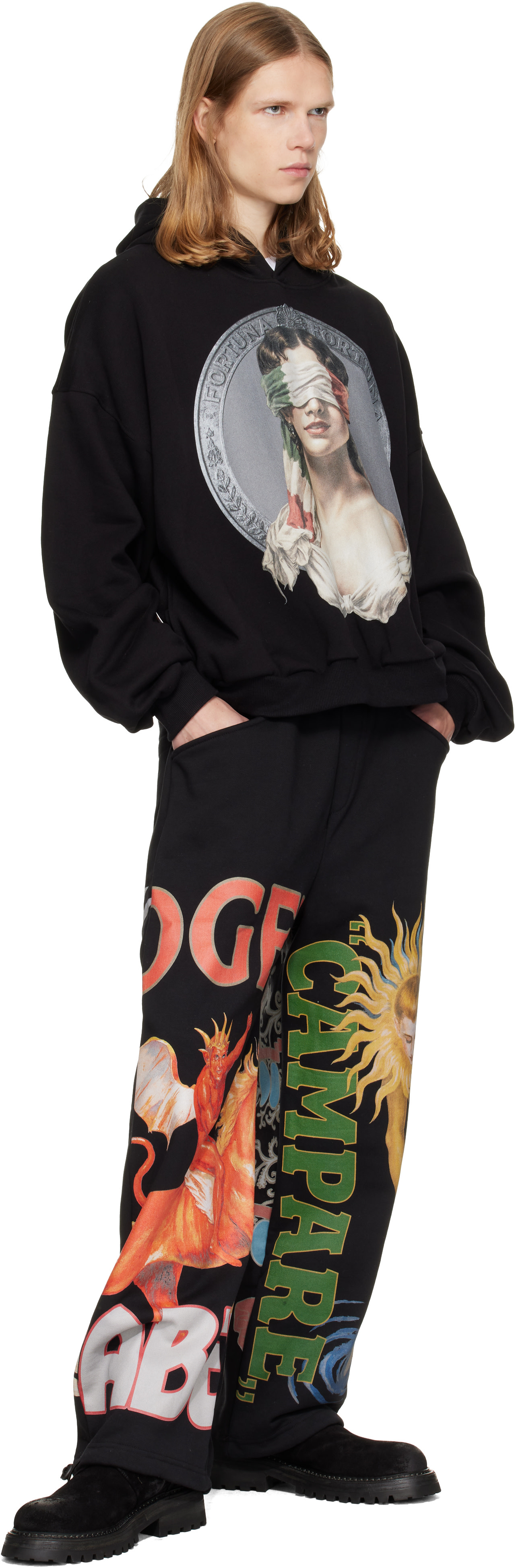 PDF - Pull à capuche Mi Fortuna noir