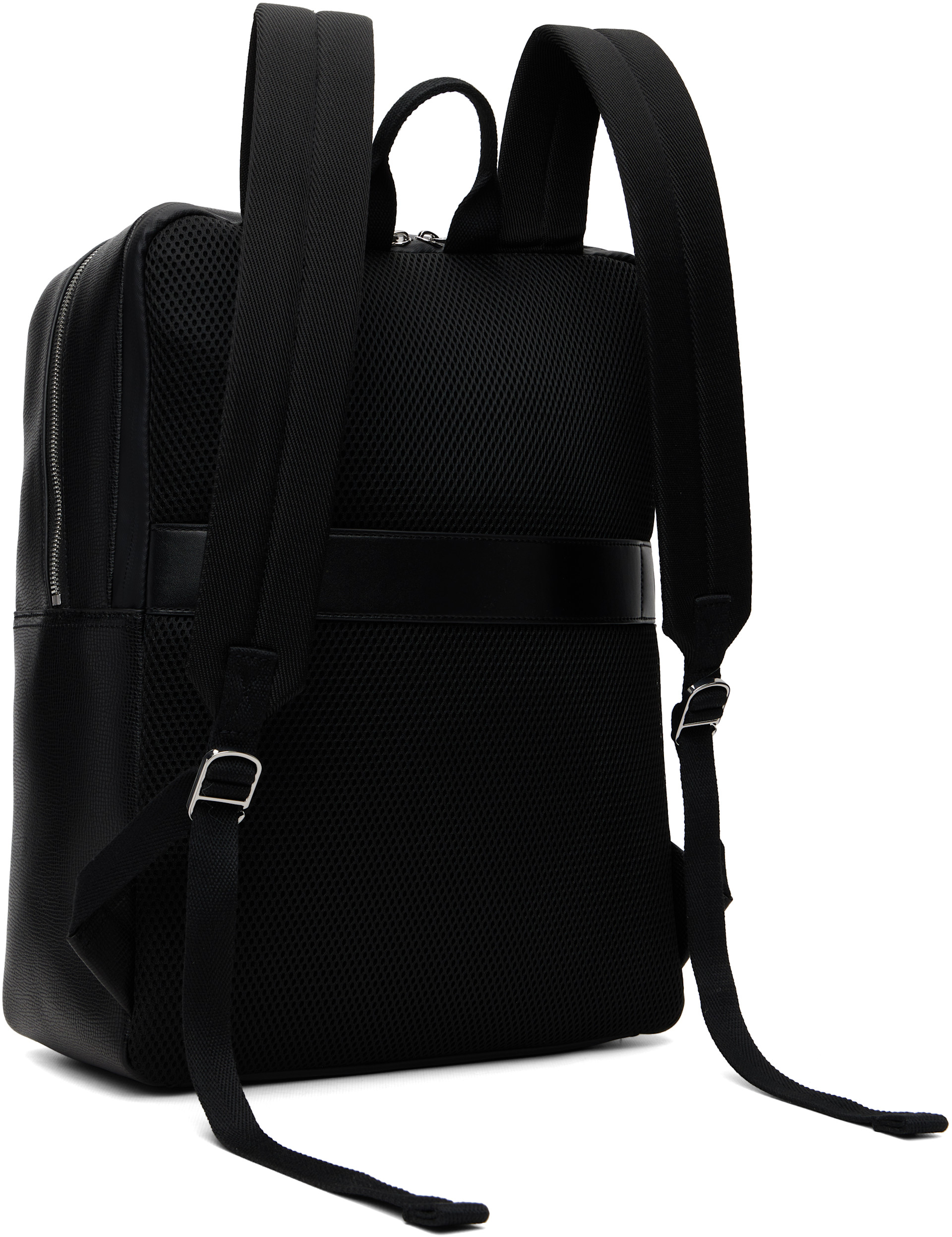 Lacoste - Black Ossian Leather Backpack