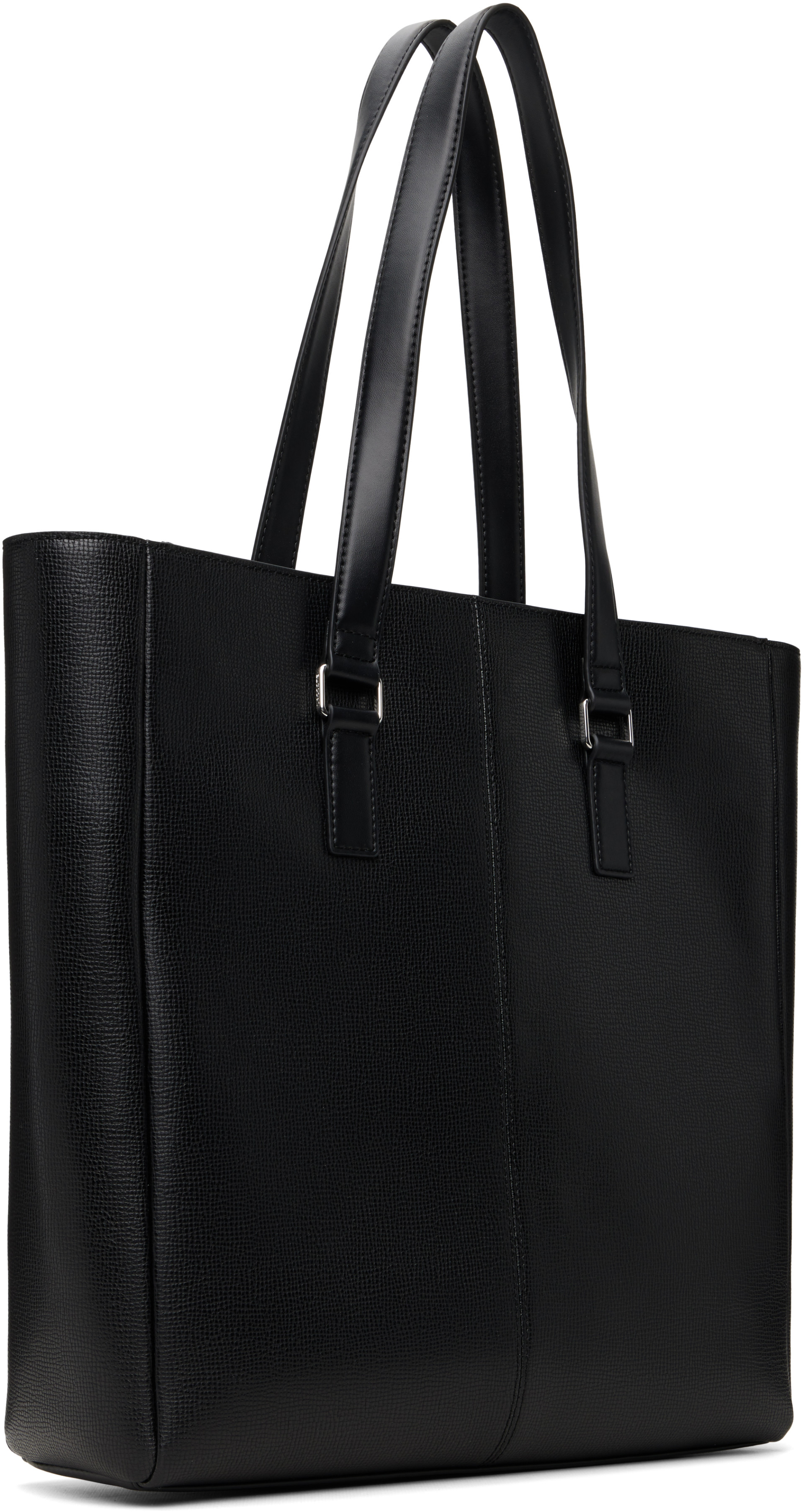 Lacoste - Cabas noir en cuir