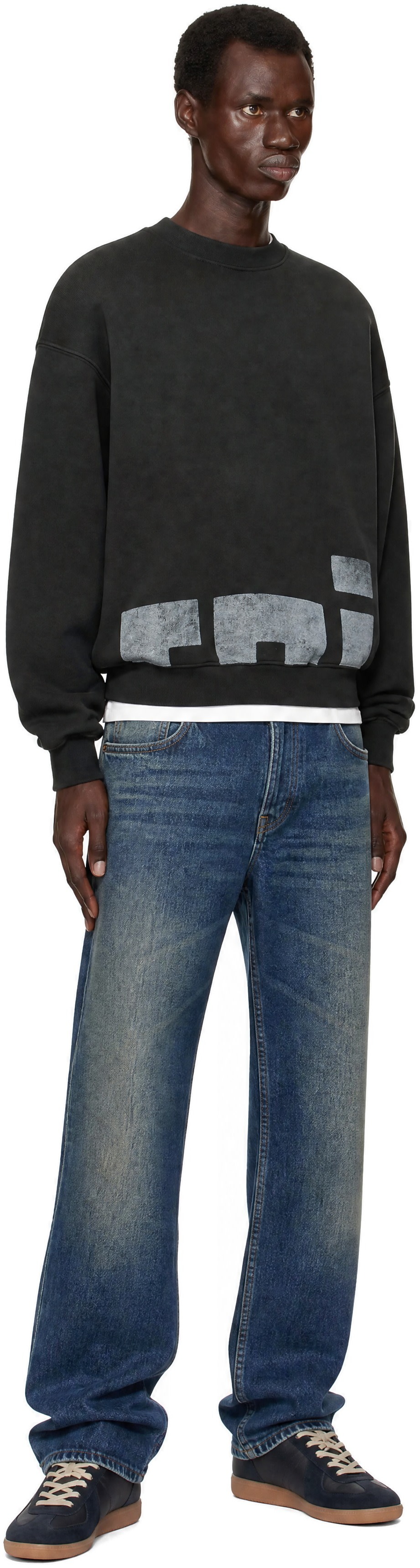 Rivington Roi Rebis: Black 'Roi' CVA Crewneck Sweatshirt | SSENSE