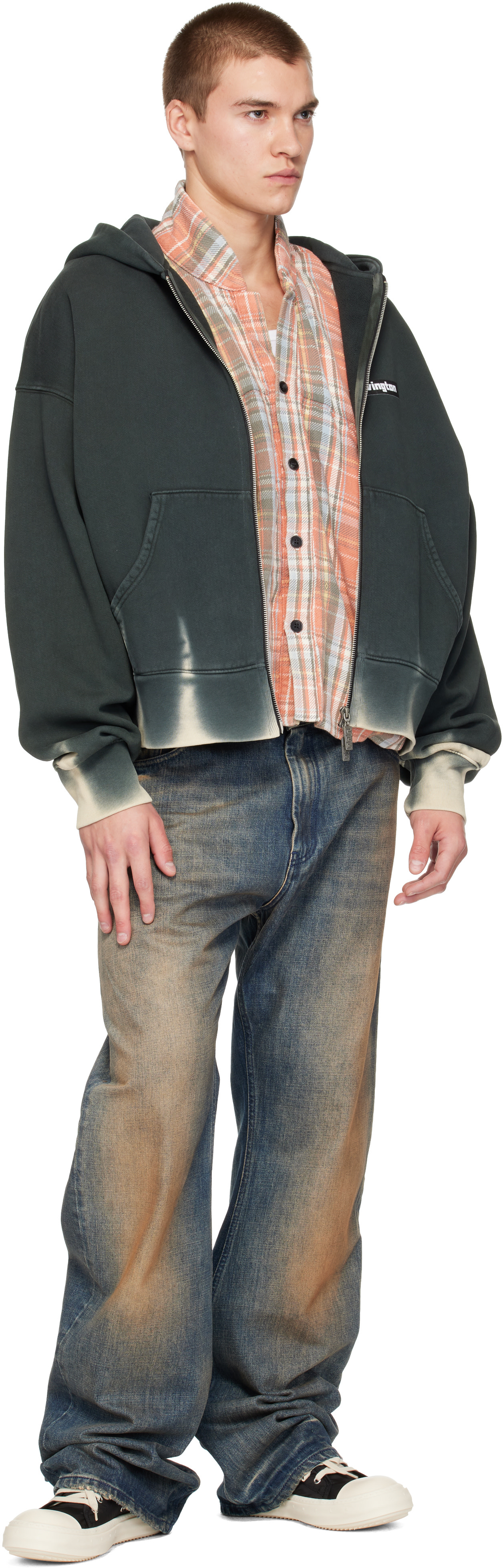 Rivington Roi Rebis: Gray Dark Country CVA Zip Hoodie | SSENSE