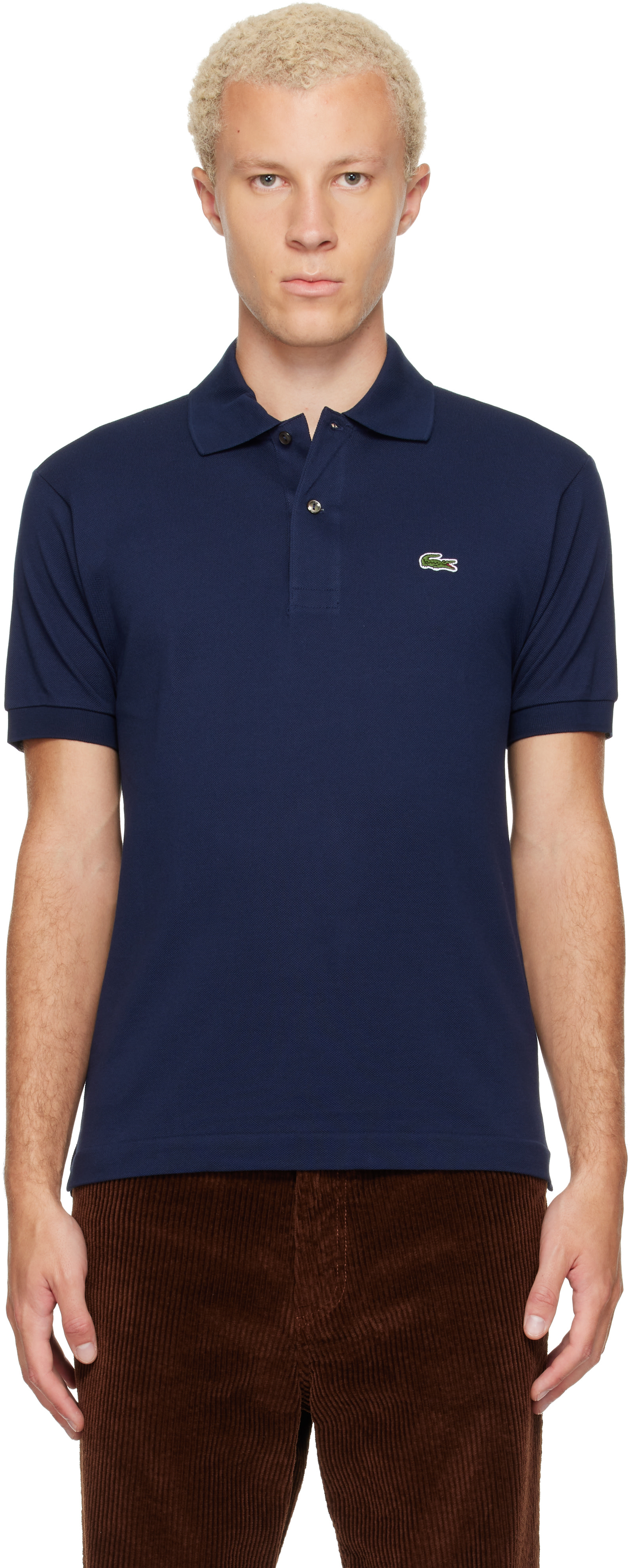 Lacoste: ネイビー Original L.12.12 クラシックフィット ポロシャツ