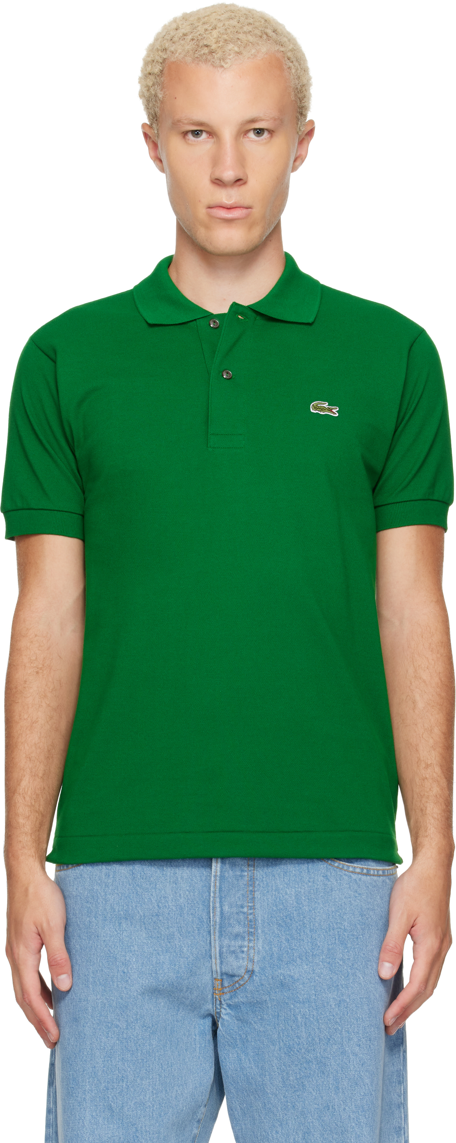 Lacoste - Polo L.12.12 vert à coupe classique