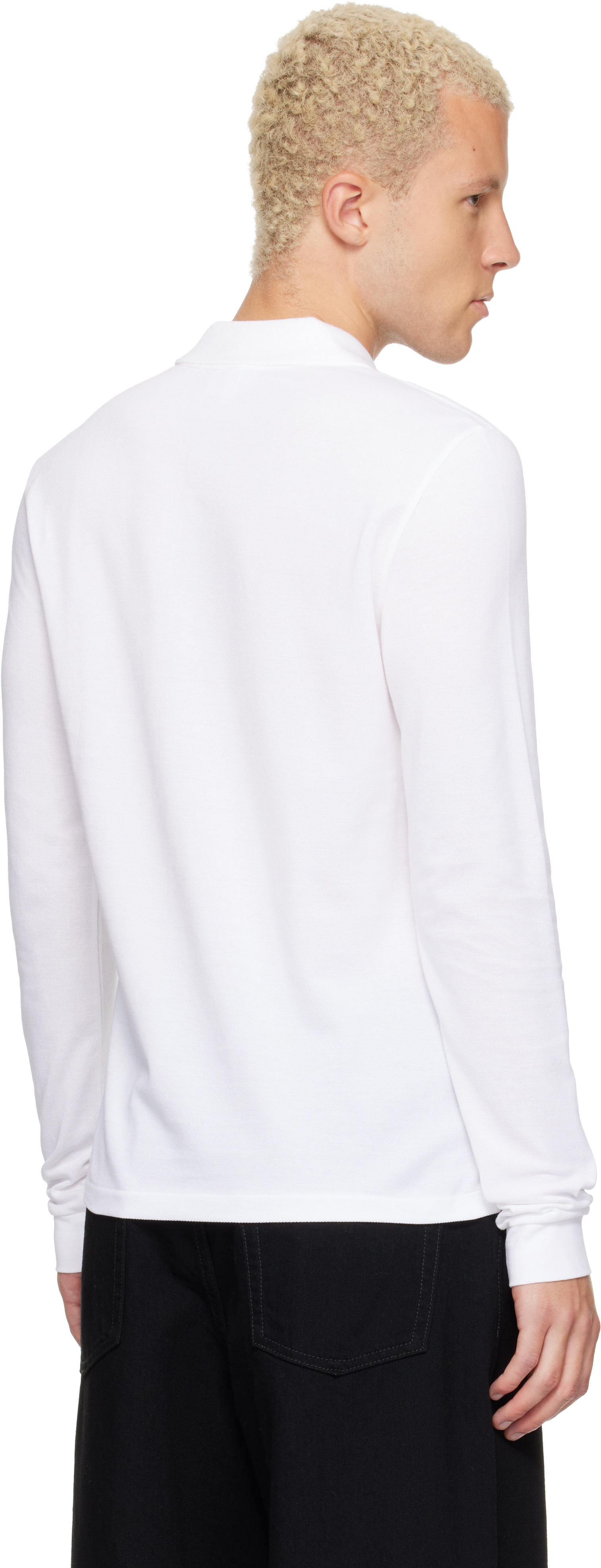 Lacoste: ホワイト Classic Fit L.12.12 長袖ポロシャツ | SSENSE 日本
