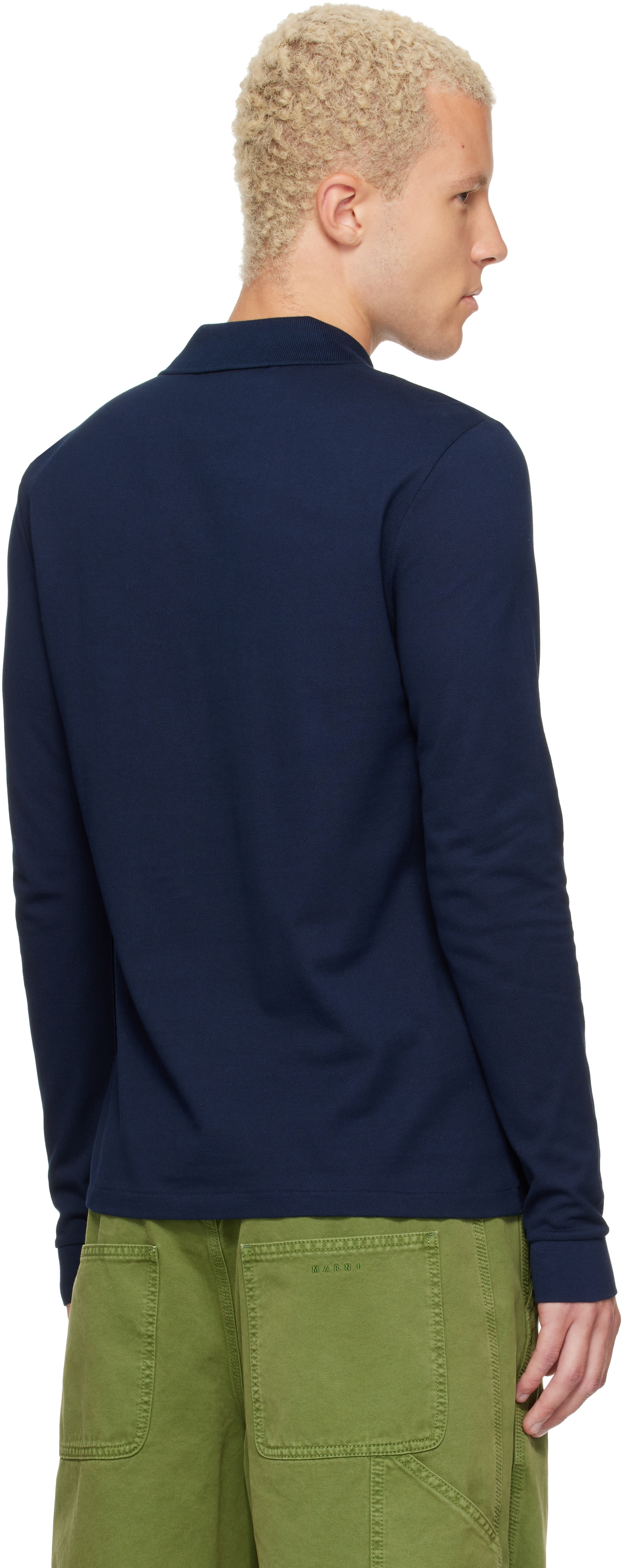 Lacoste: ネイビー Classic Fit L.12.12 長袖ポロシャツ | SSENSE 日本