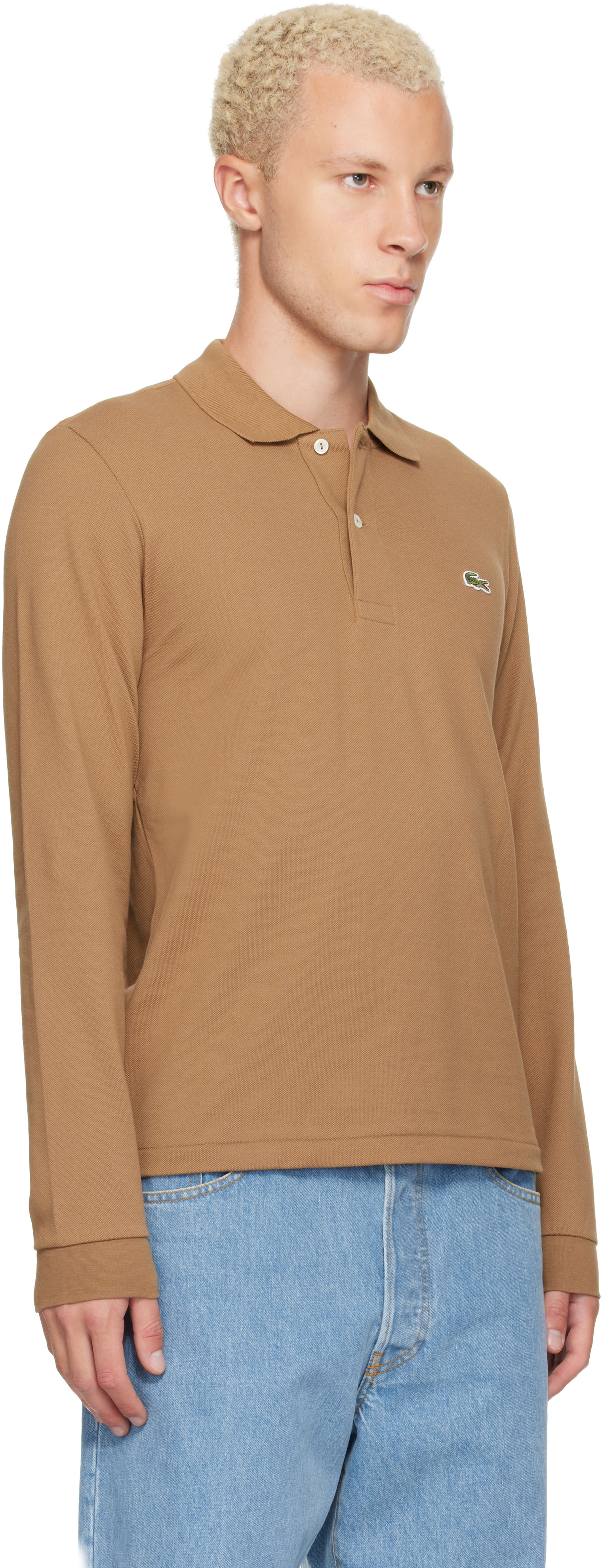 Lacoste: タン Classic Fit L.12.12 長袖ポロシャツ | SSENSE 日本