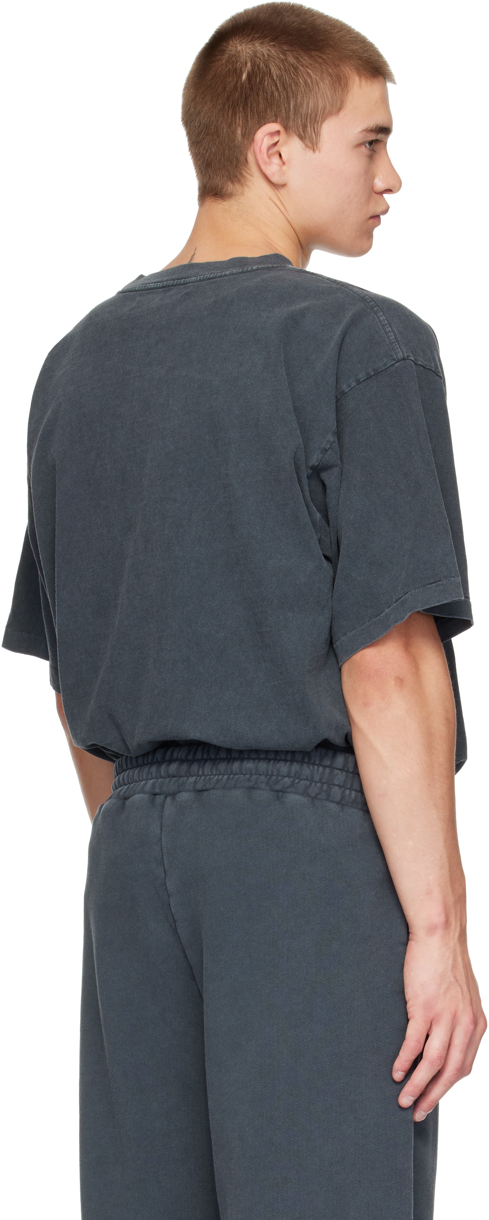 Rivington Roi Rebis: Gray USO '123' T-shirt | SSENSE