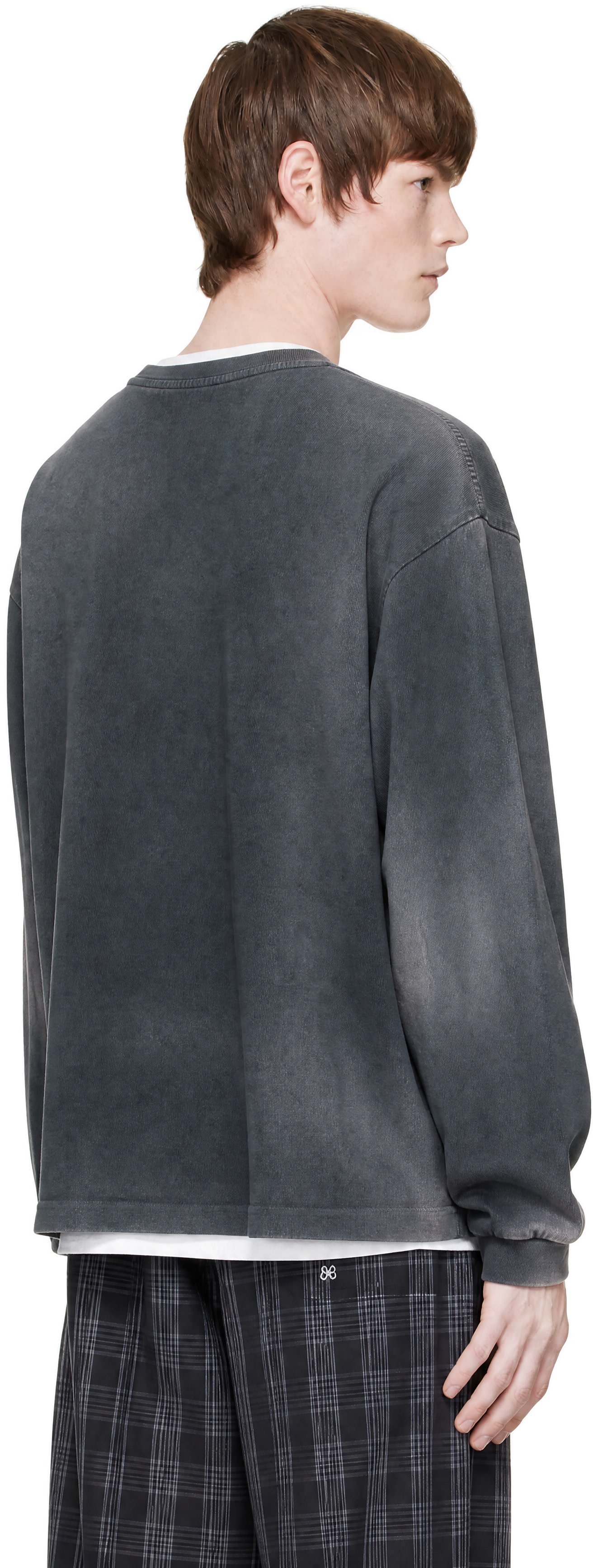 Rivington Roi Rebis: Gray Worship Vintage Long Sleeve T-shirt | SSENSE