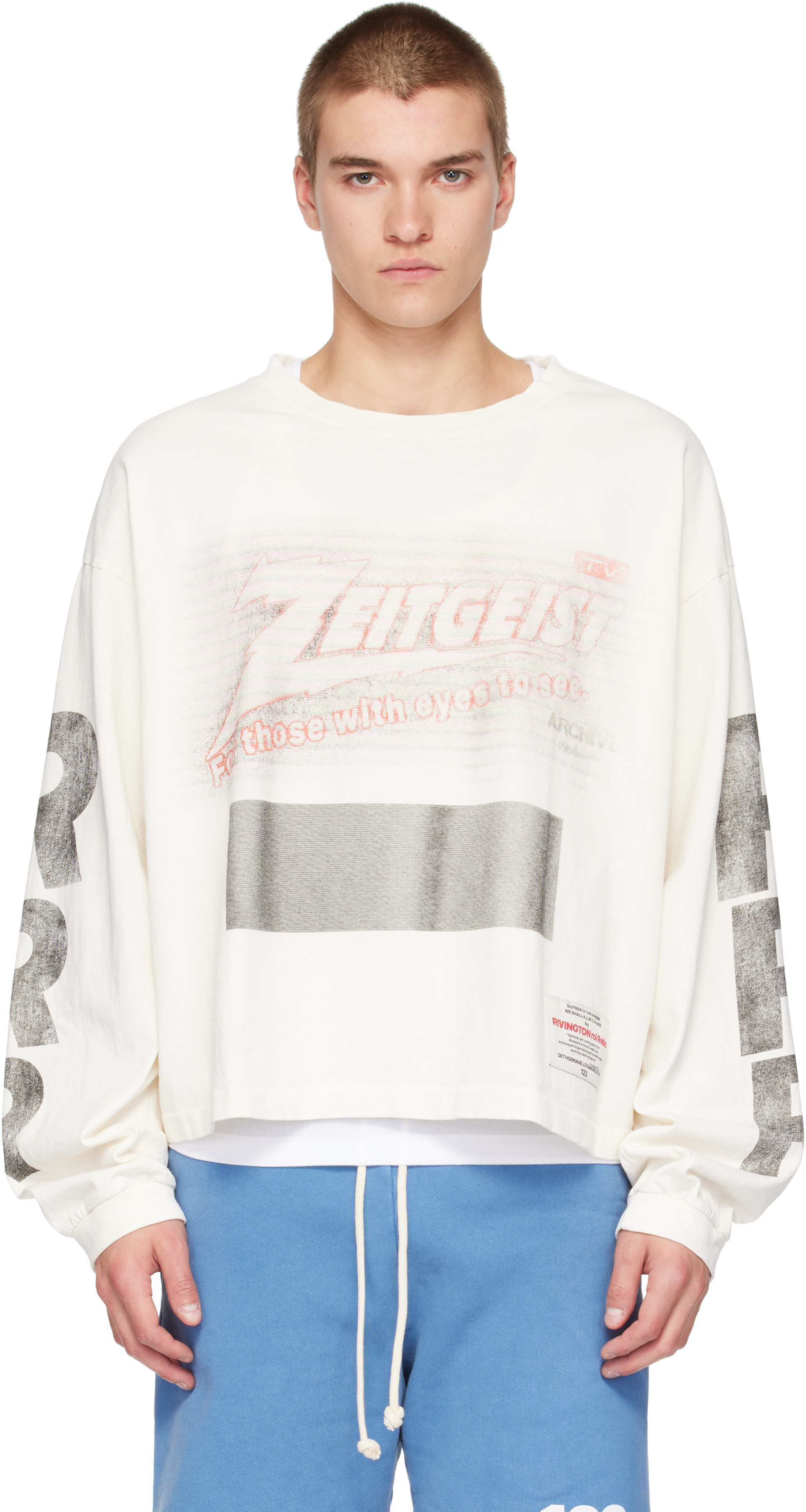 Rivington Roi Rebis: White 'Zeitgeist' Long Sleeve T-shirt | SSENSE