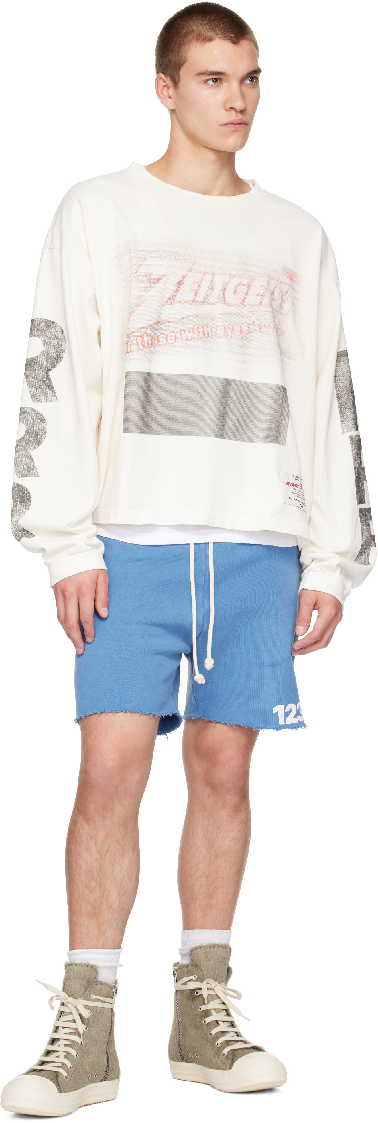 Rivington Roi Rebis: White 'Zeitgeist' Long Sleeve T-shirt | SSENSE