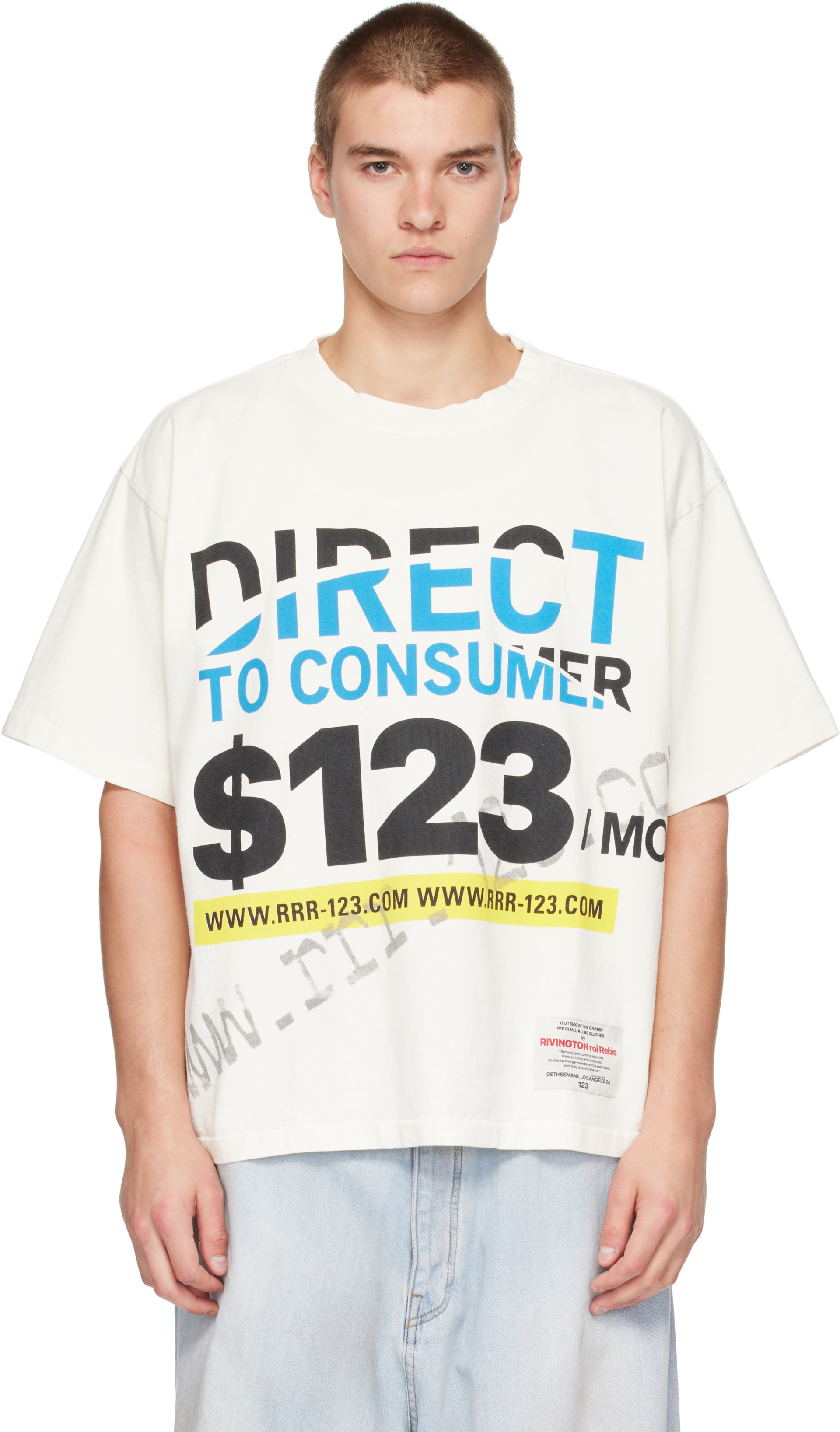 トップス RIVINGTON roi Rebis Rivington Roi Rebis: White 'Direct To Consumer' CVA T-shirt | SSENSE