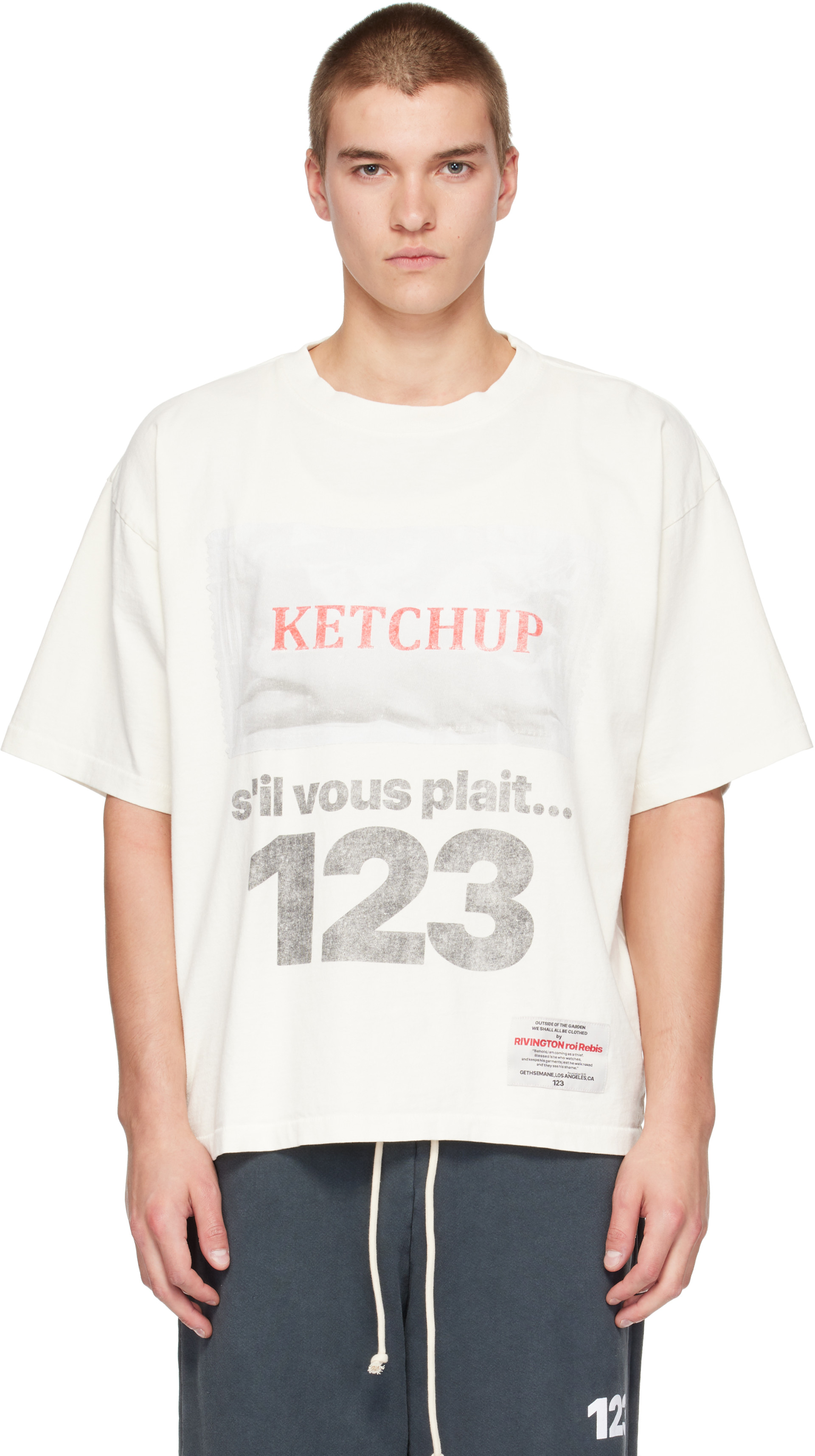 Rivington Roi Rebis: White 'Ketchup' CVA T-shirt | SSENSE