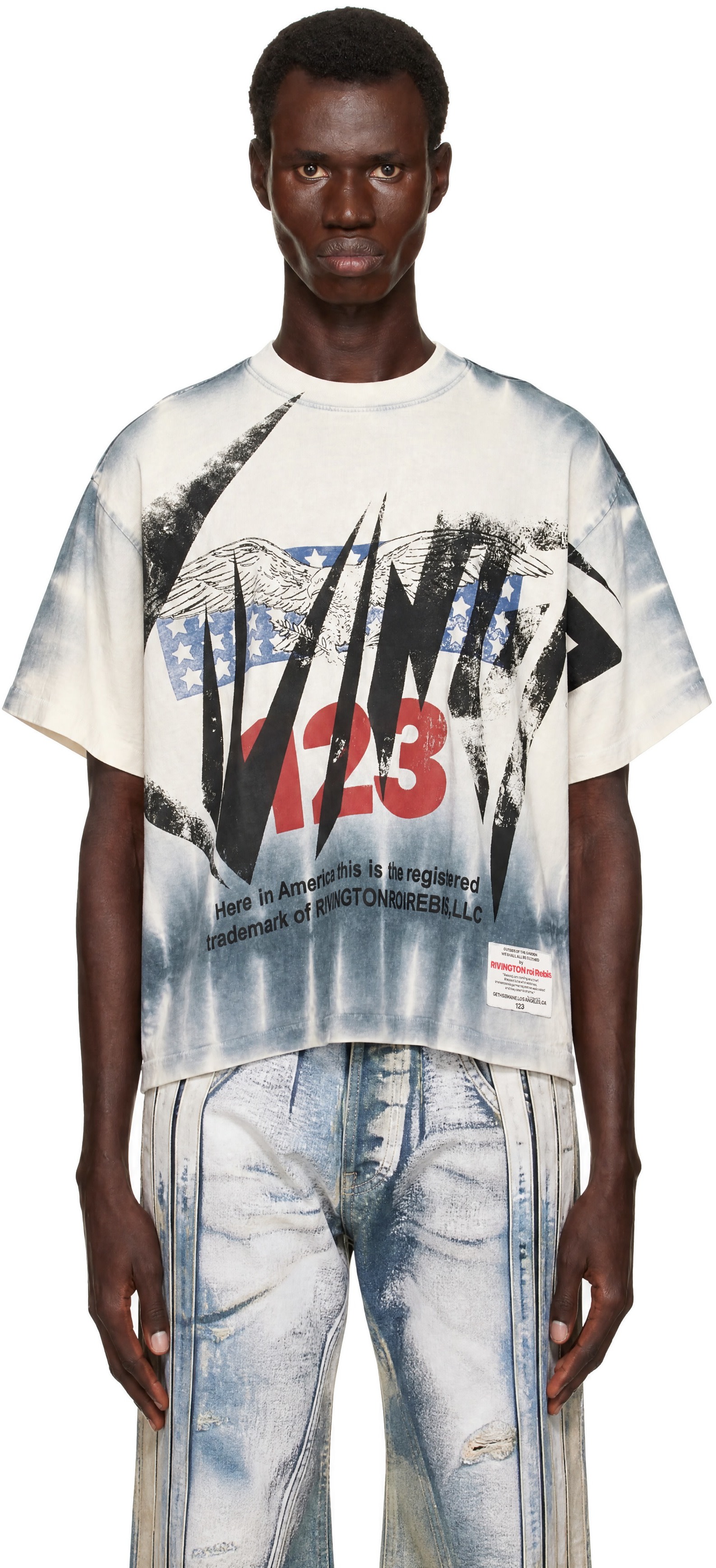 Rivington Roi Rebis: Off-White & Gray Trademark CVA Short Sleeve T