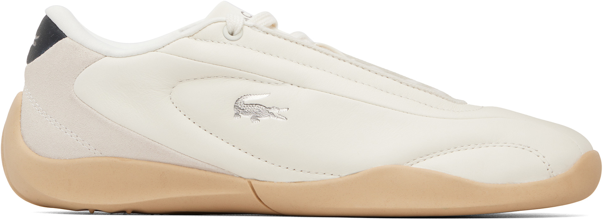 Lacoste - Beige Protect Leather Sneakers