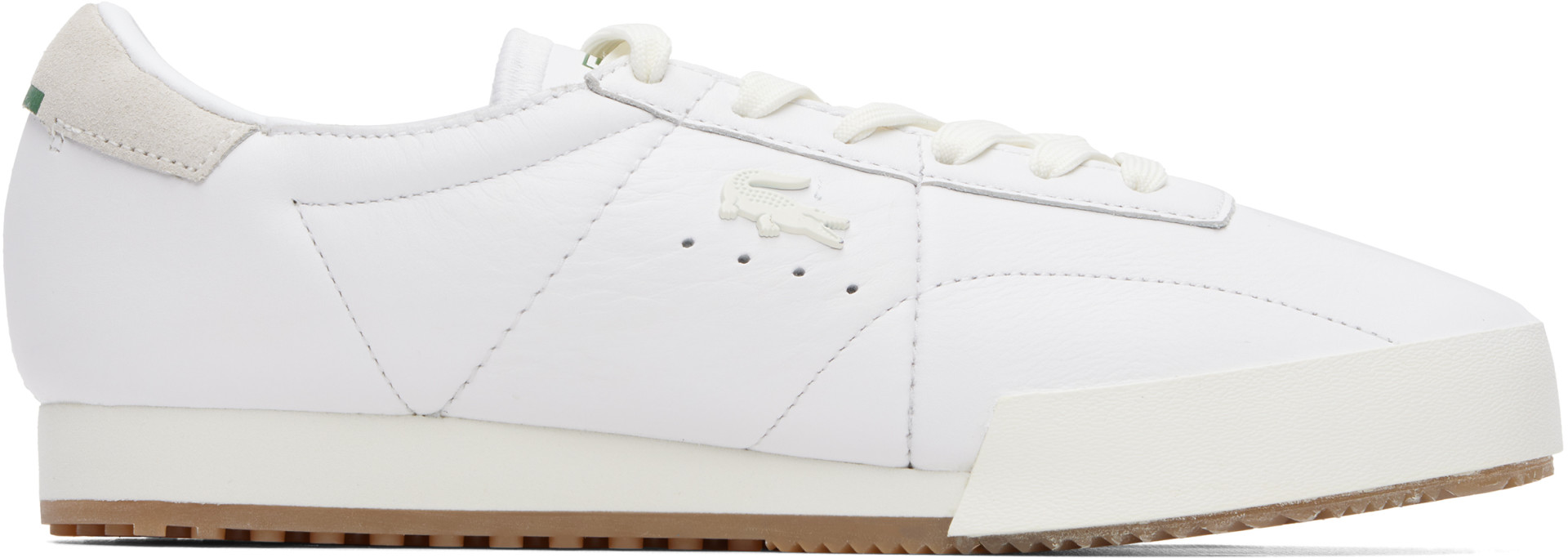 Lacoste - Baskets Aura blanches en cuir