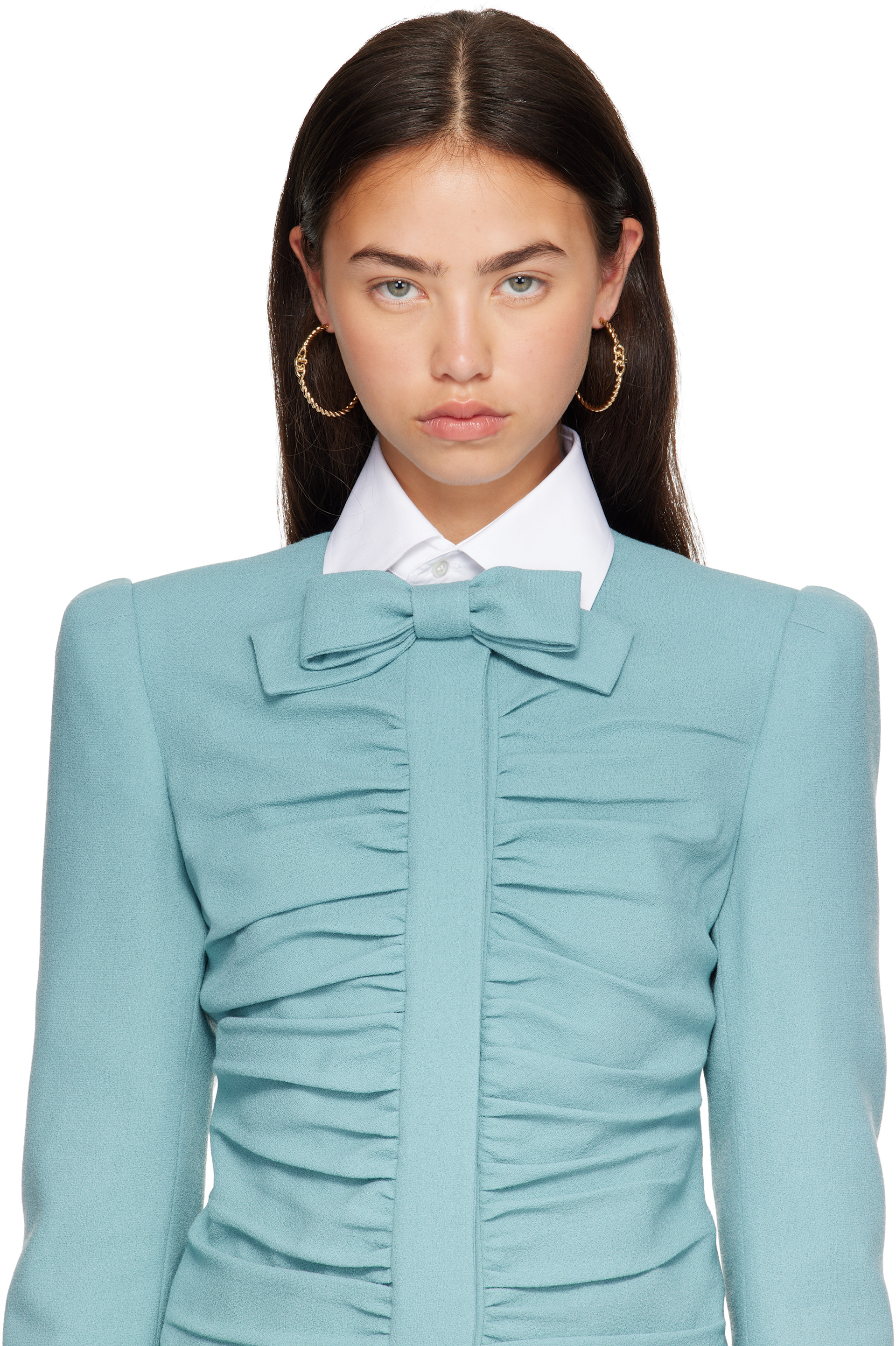 Ferragamo - Twisted Chain Gancini Hoop Earrings
