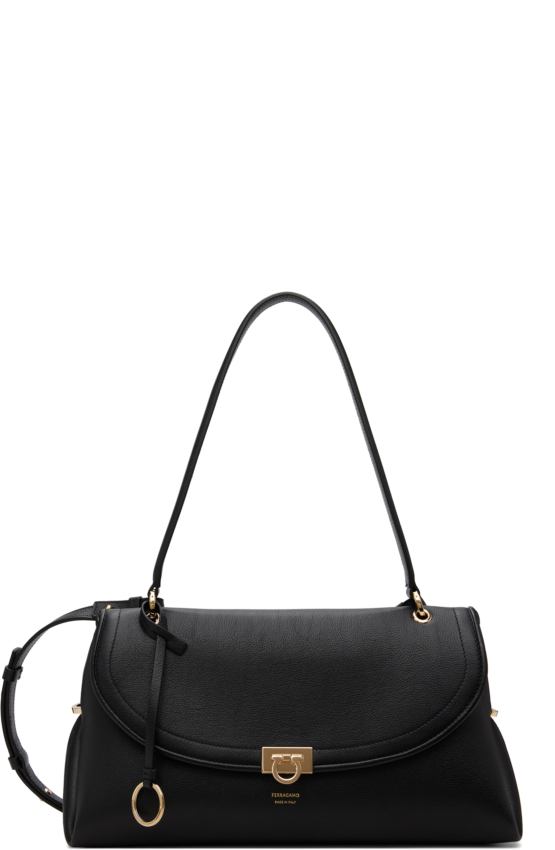 Ferragamo: ブラック 'Ferragamo' Sofia 2026 ショルダーバッグ