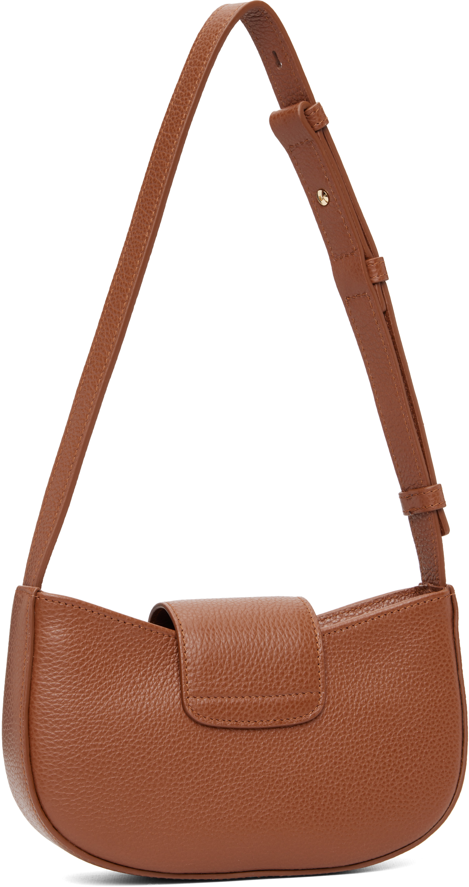 Ferragamo: Tan Double Gancini Mini Shoulder Bag | SSENSE