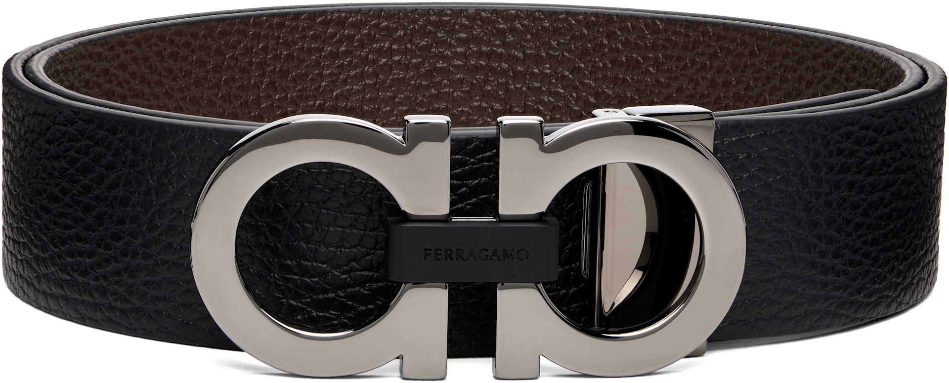 小物 Ferragamo black belt Ferragamo: Black Reversible & Adjustable Gancini Belt | SSENSE Canada