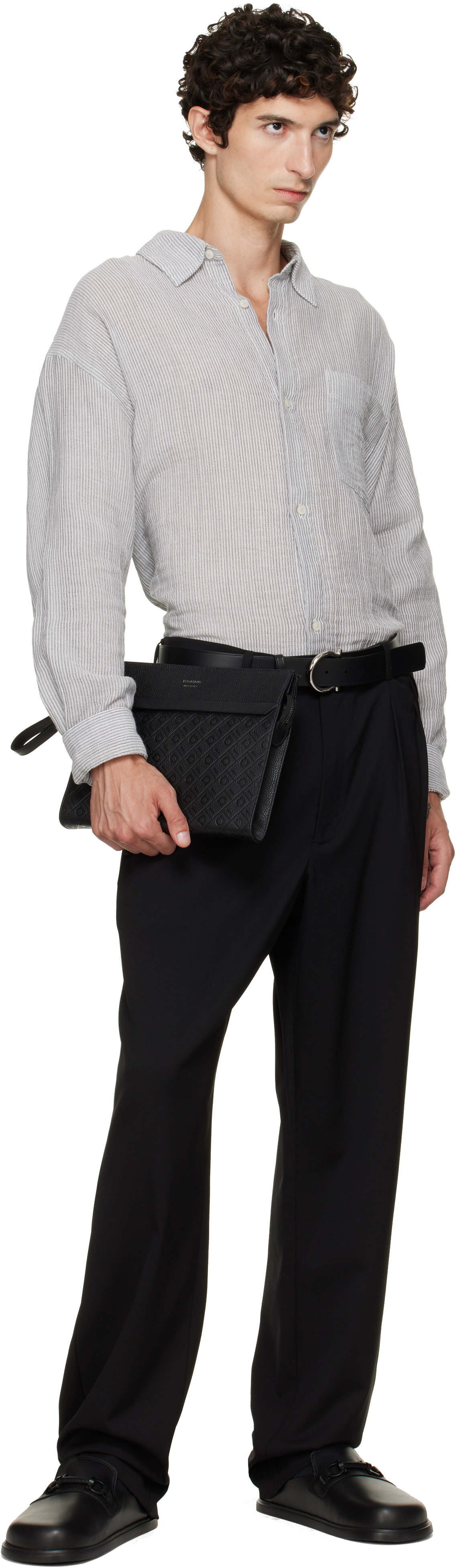 Ferragamo - Black Fixed Belt