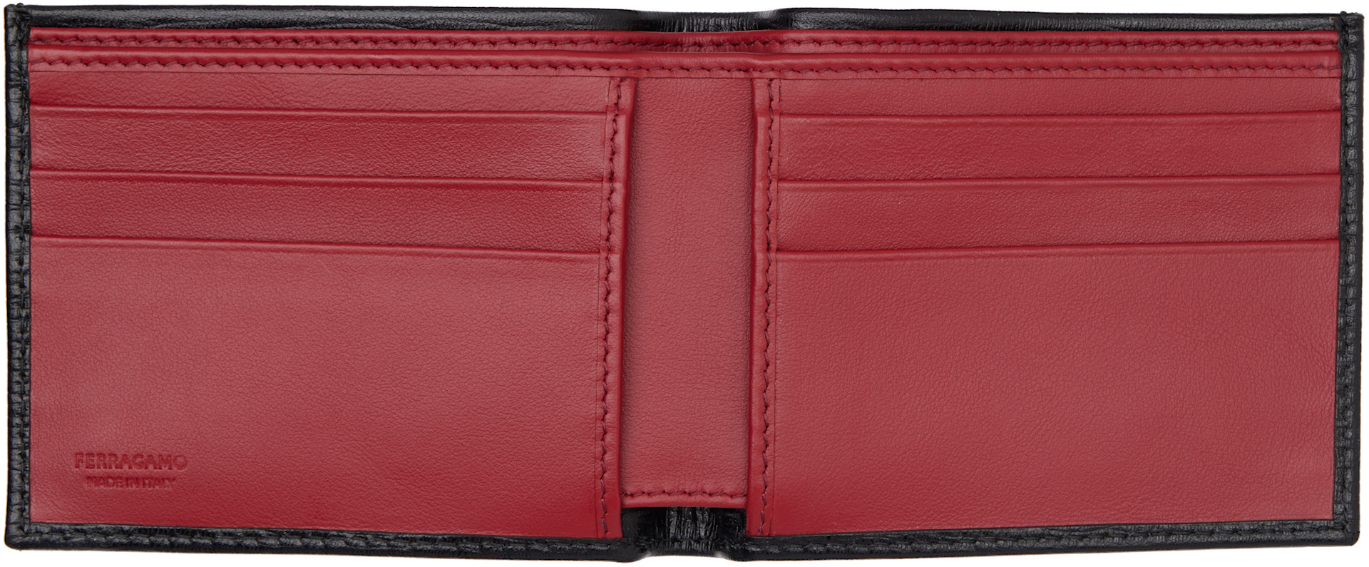 Ferragamo: Black Gancini Wallet | SSENSE