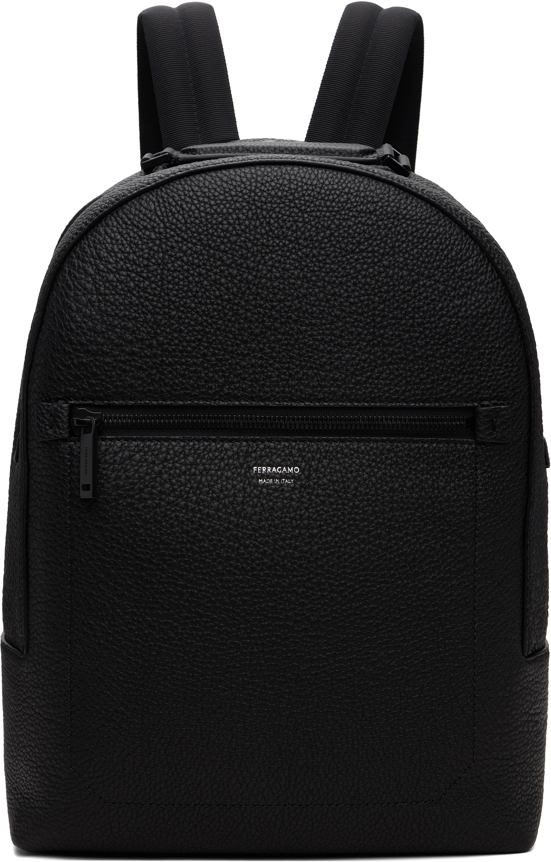 Ferragamo - Black Leather Backpack