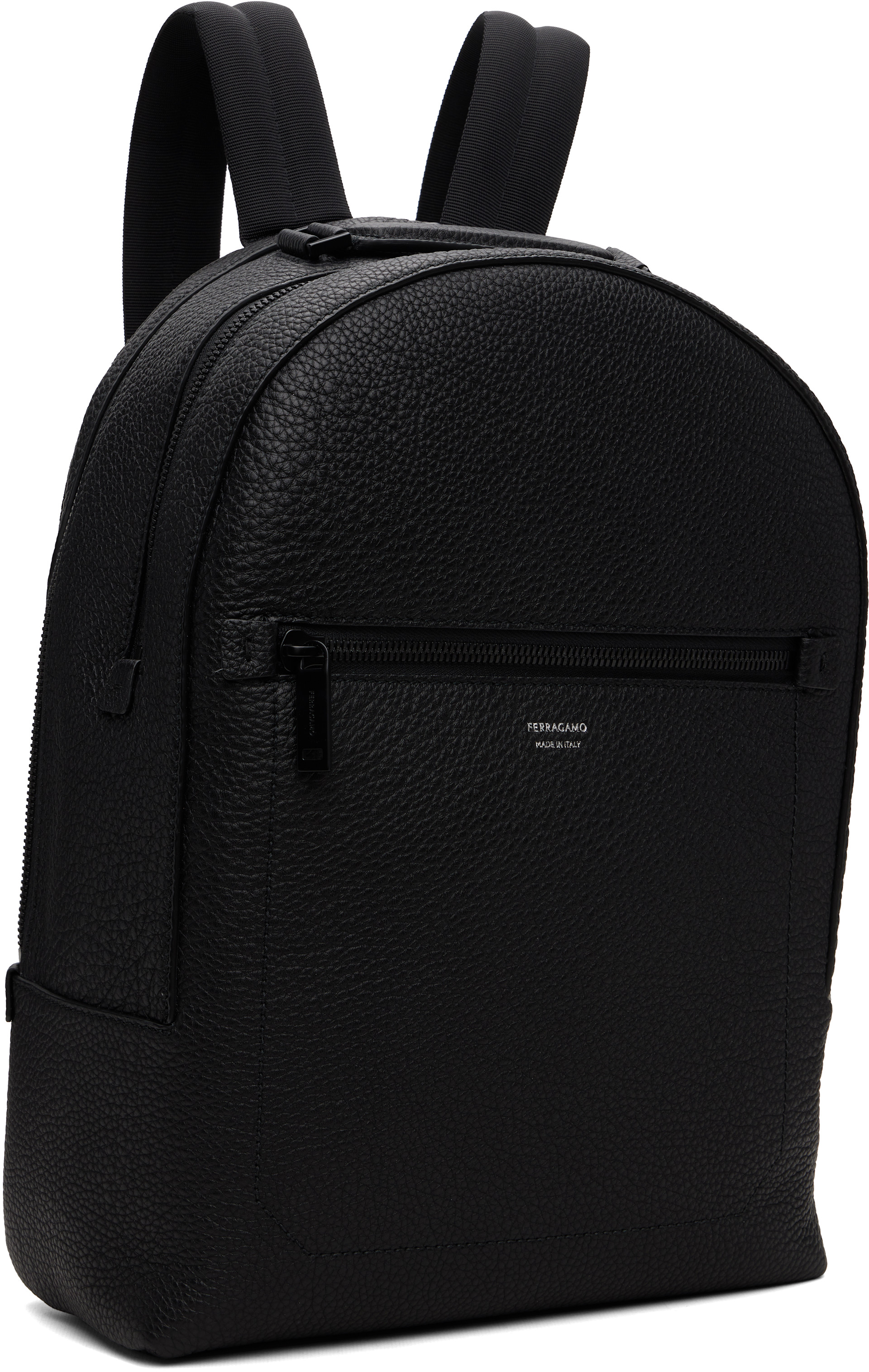 Ferragamo - Black Leather Backpack