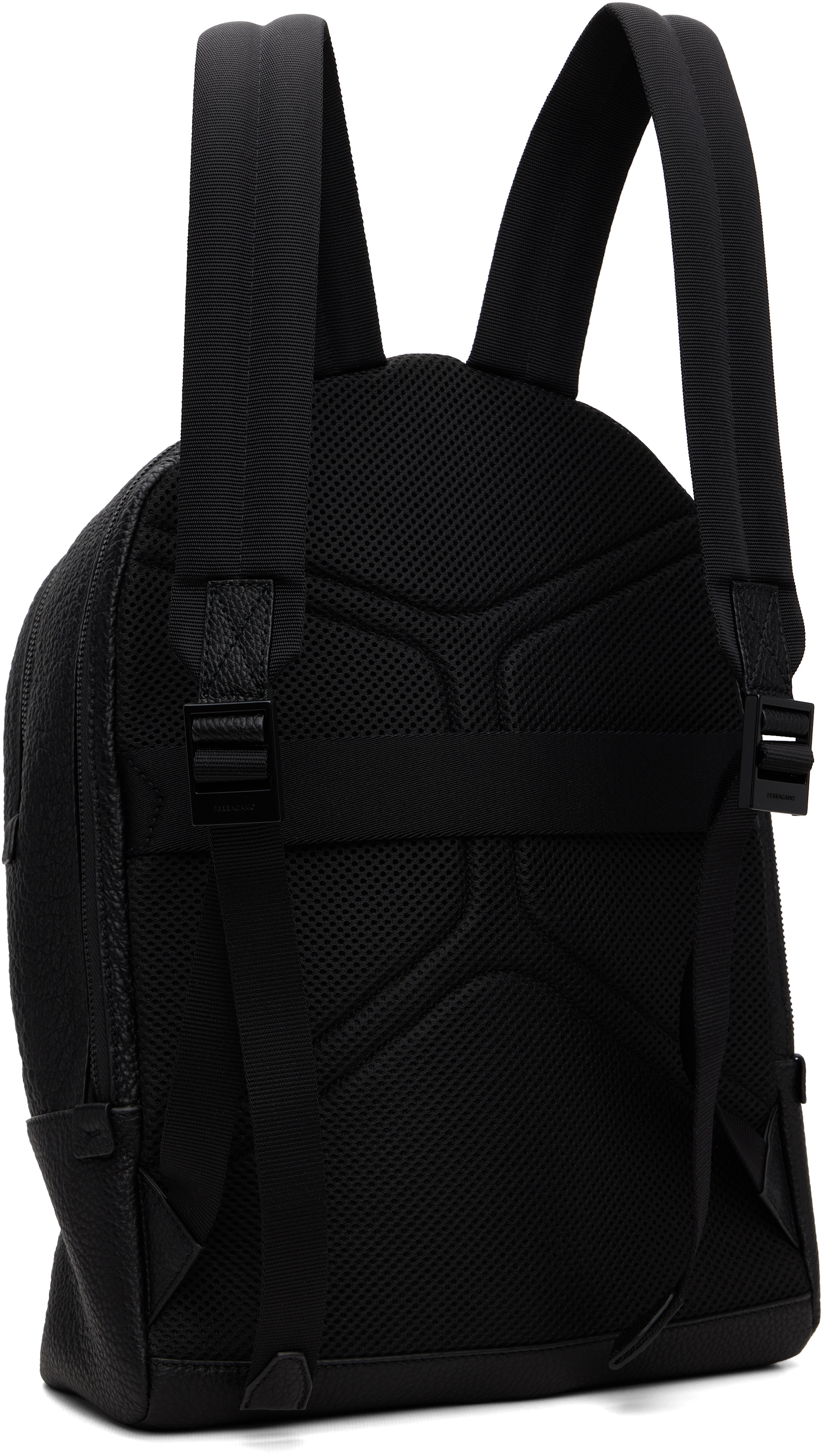Ferragamo - Black Leather Backpack