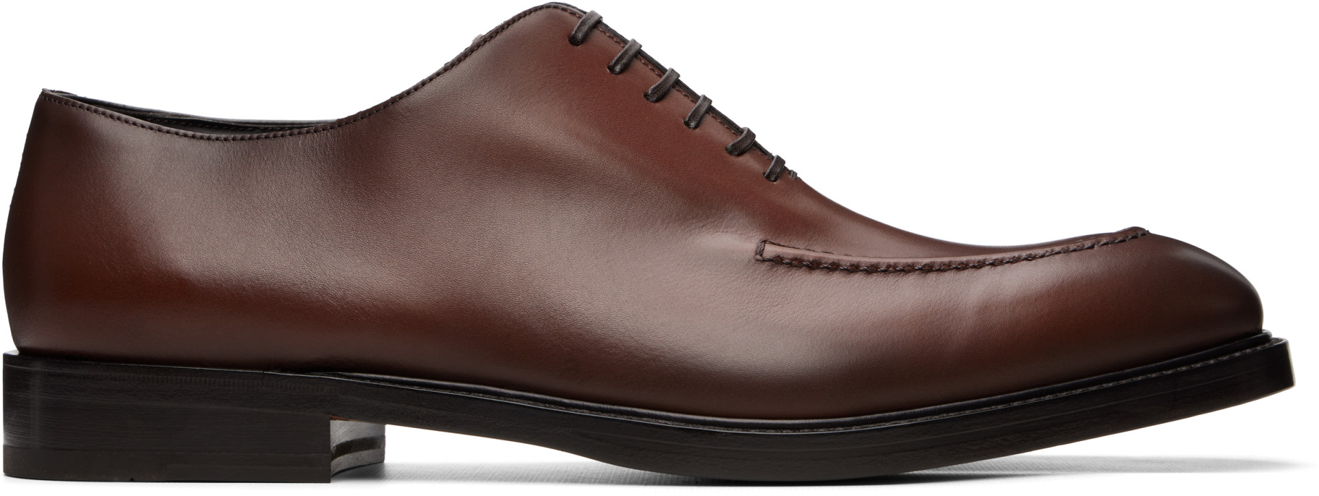 Ferragamo - Brown Stitched Oxfords