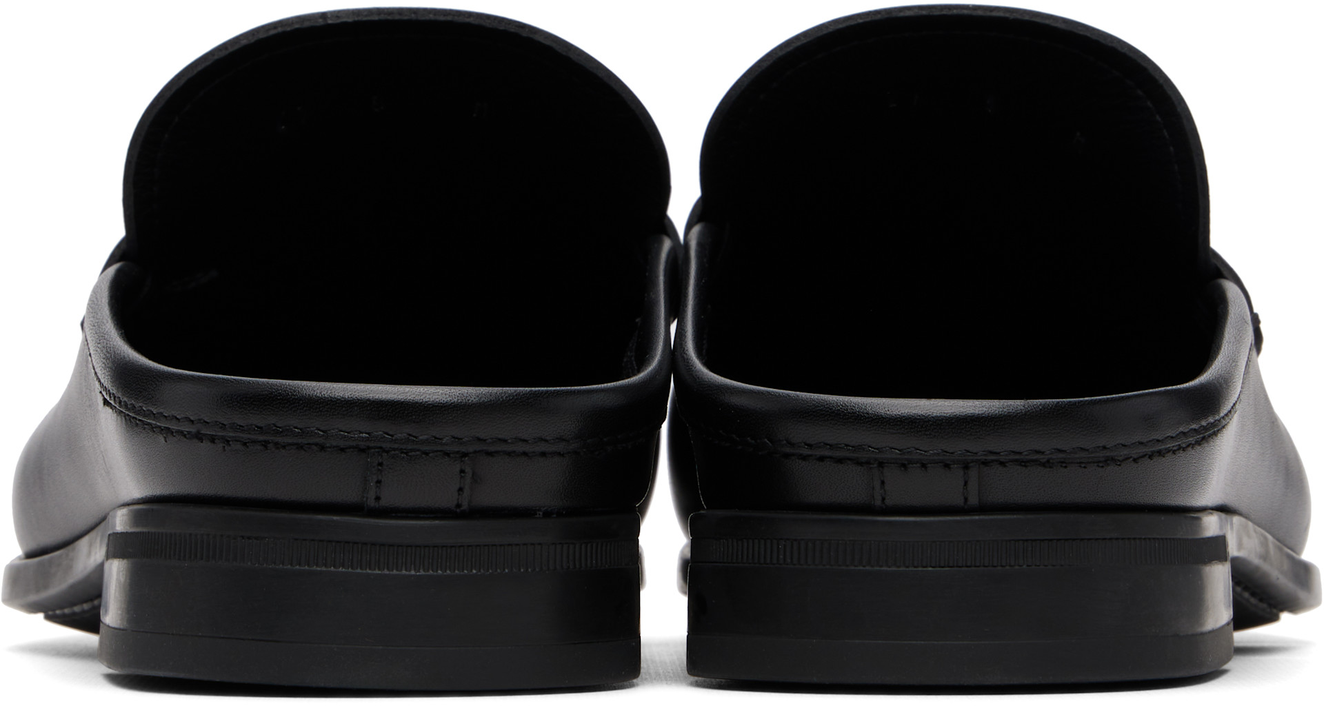 Ferragamo: ブラック Gancini Ornament ミュール ローファー | SSENSE 日本