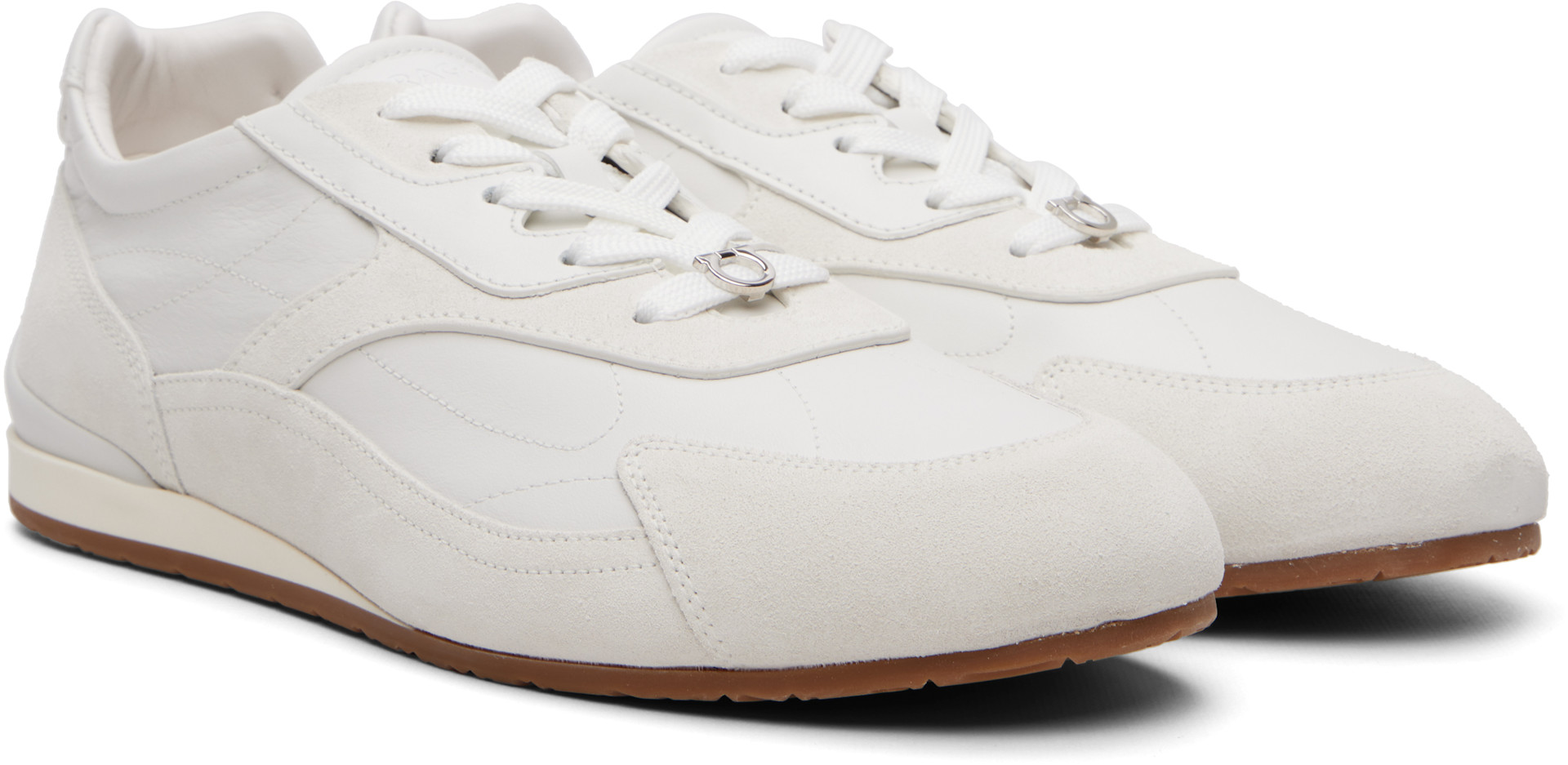 Ferragamo - Baskets Sebastien blanches