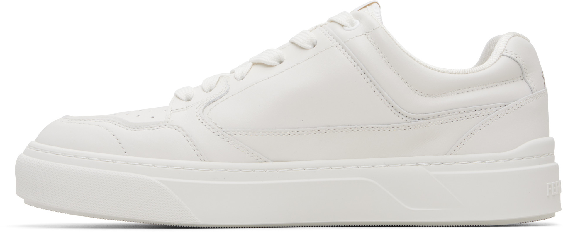 Ferragamo - Baskets blanches à ferrure Gancini