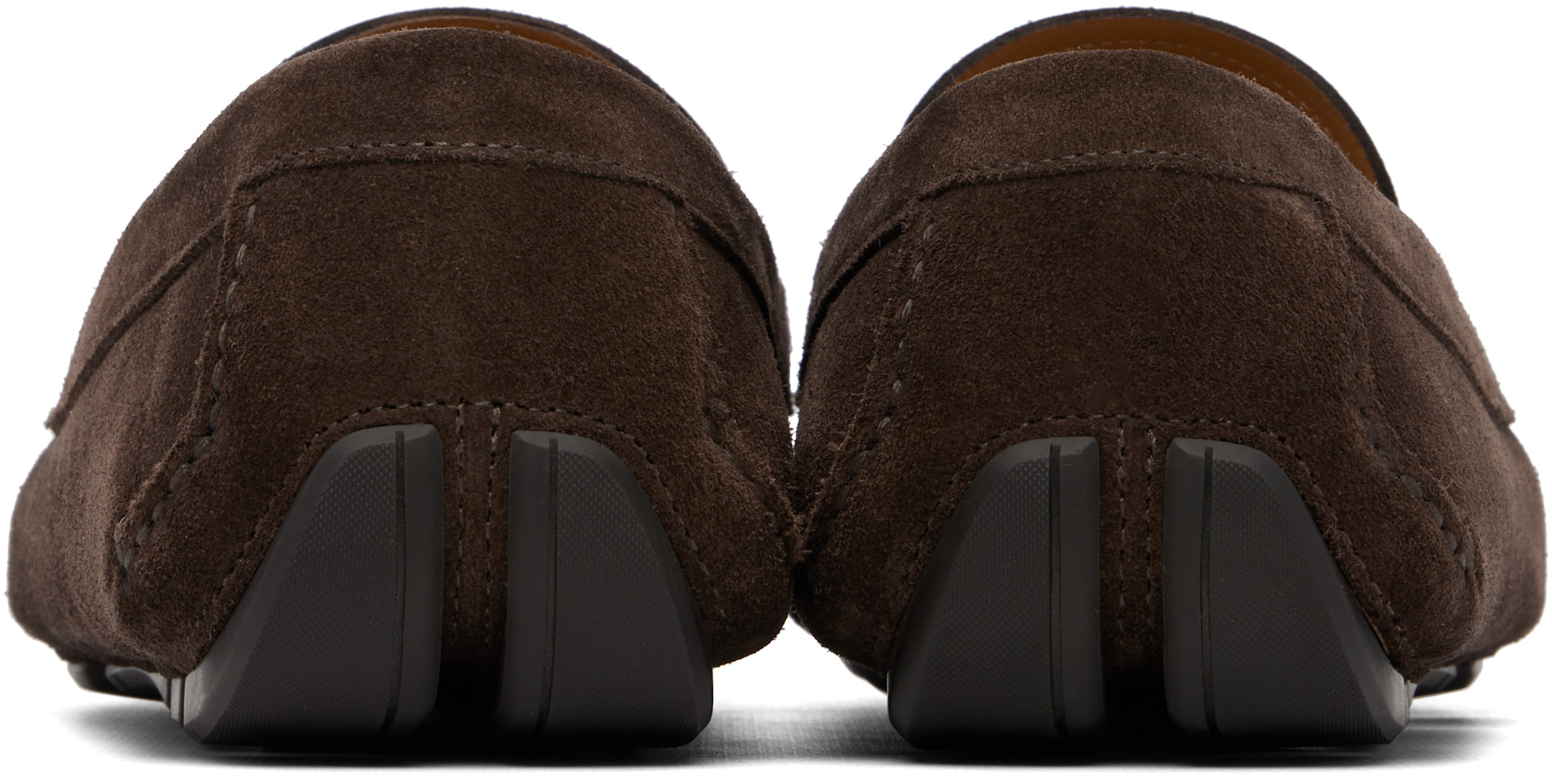 Ferragamo - Brown Laced Driver Loafers