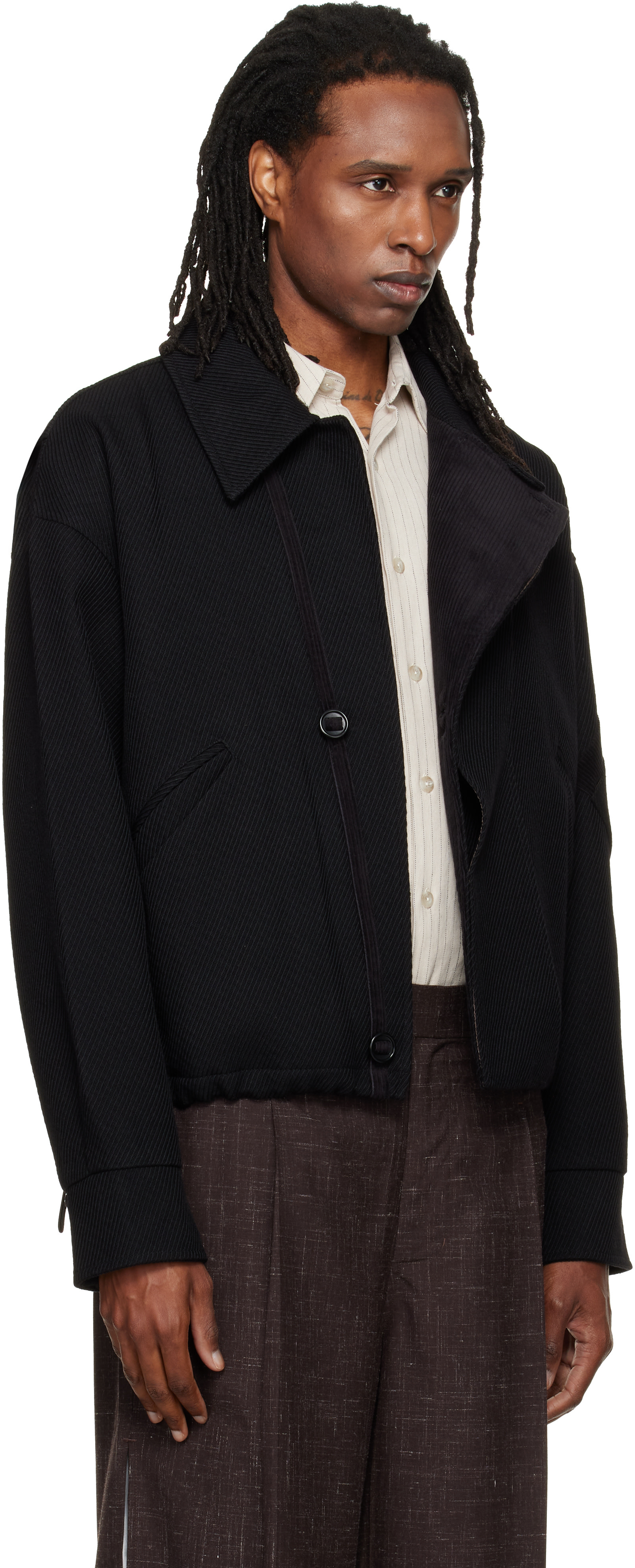 NULLUS - Blouson étagé MK3 noir à patte
