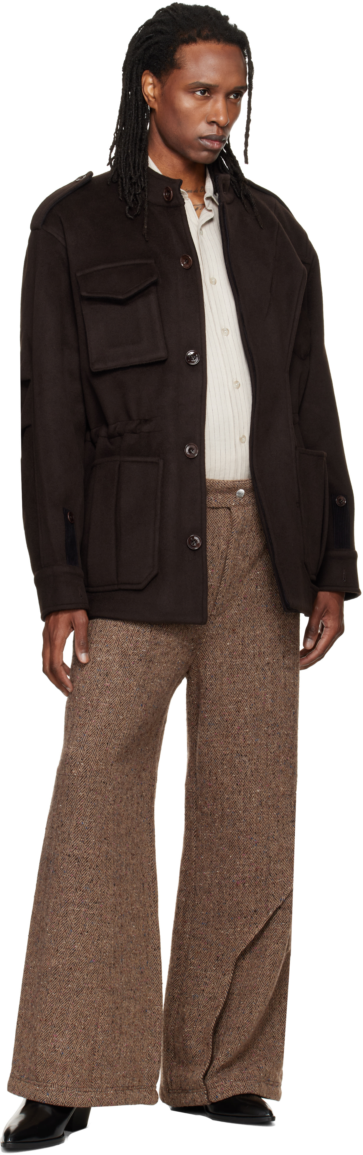NULLUS - Parka déconstruit brun