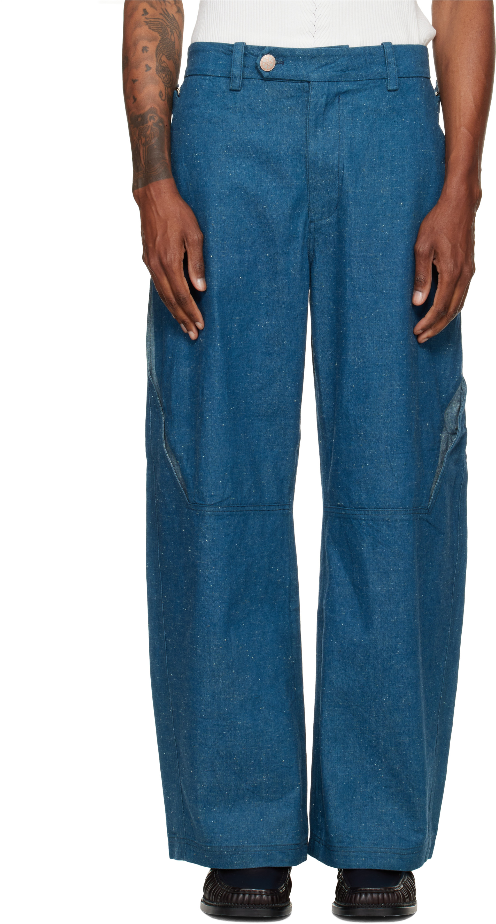 NULLUS - Jean Low Poly Shift bleu