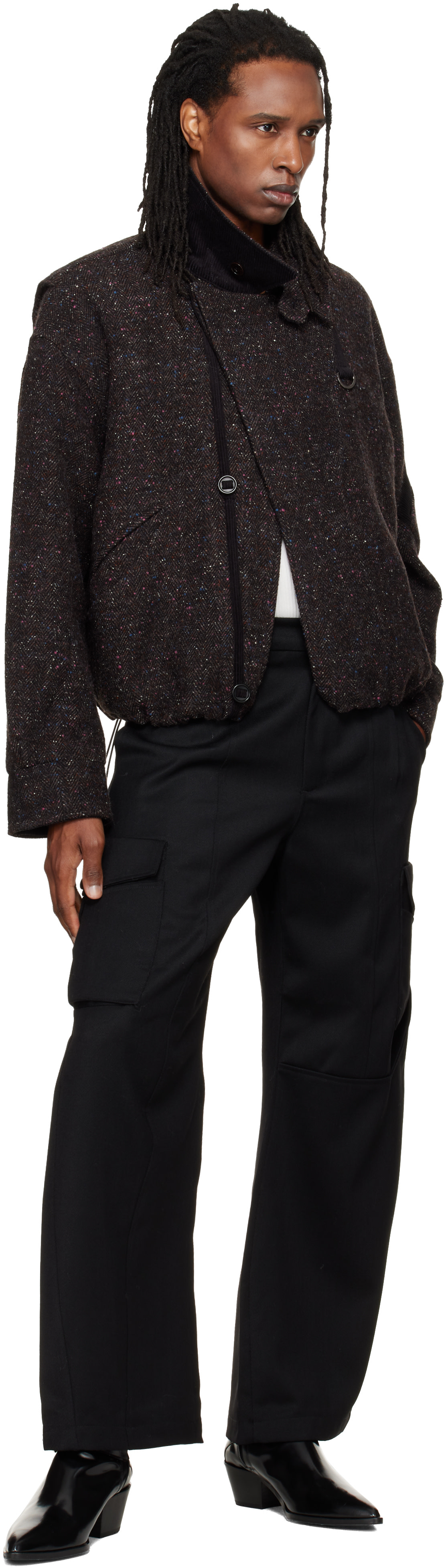 NULLUS - Pantalon cargo Low Poly Shift noir
