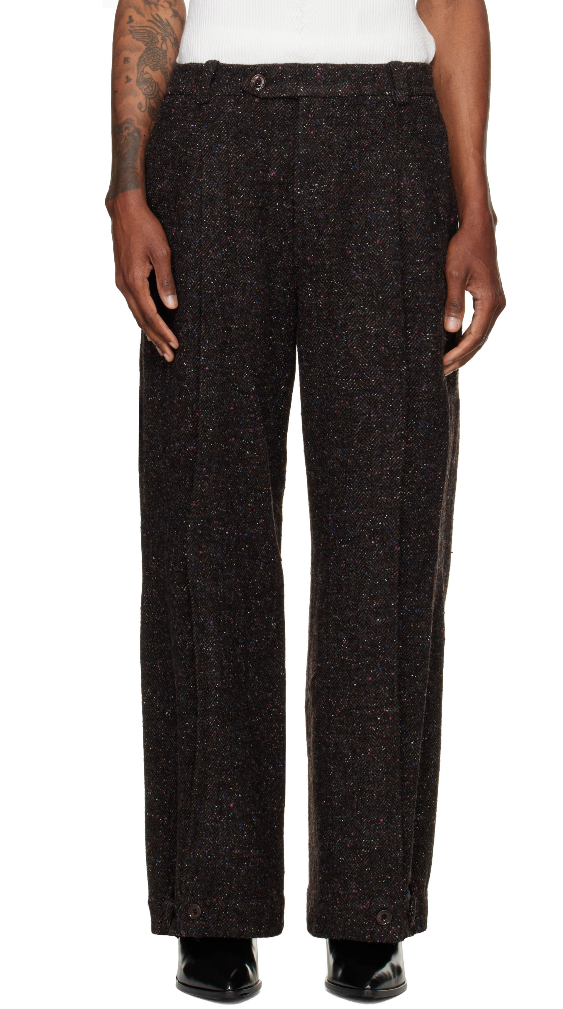 NULLUS - Pantalon étagé gris