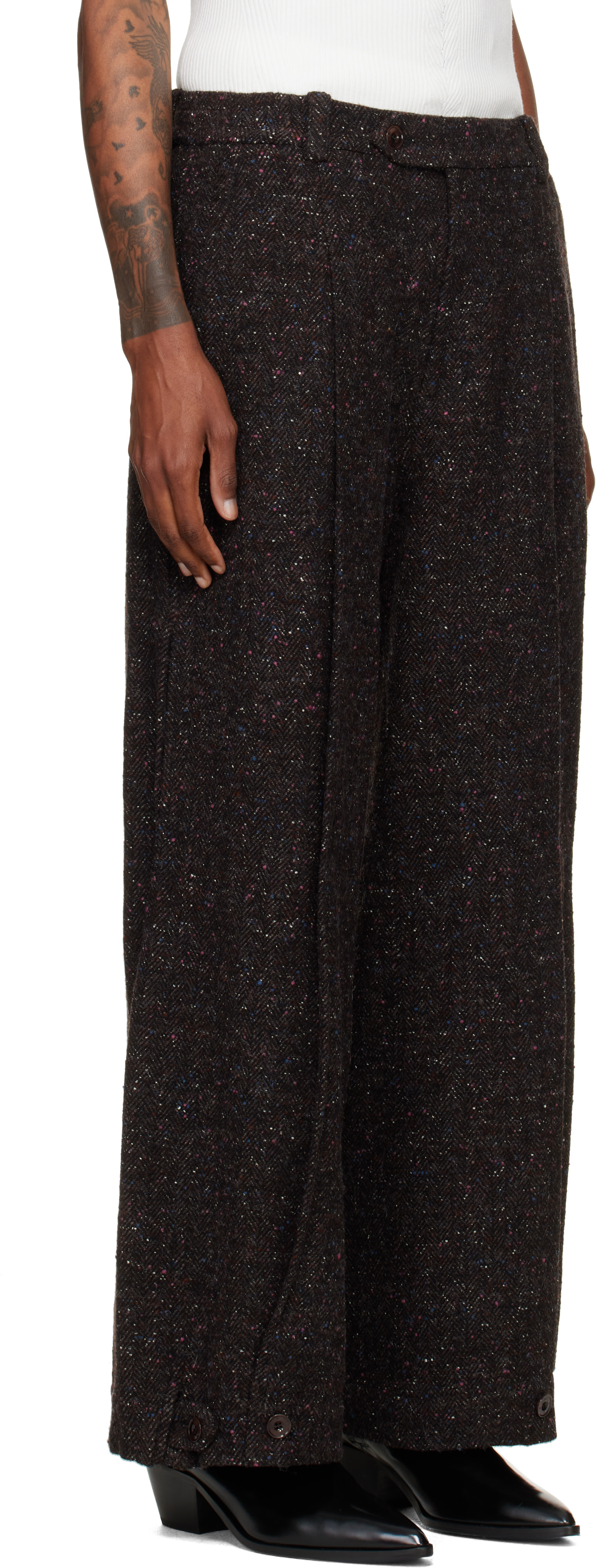 NULLUS - Pantalon étagé gris