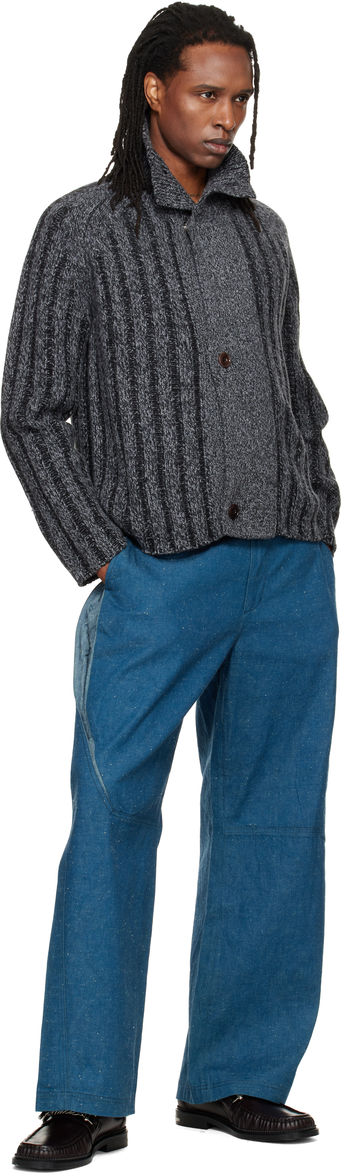 NULLUS - Gray Tracey Towers Cardigan