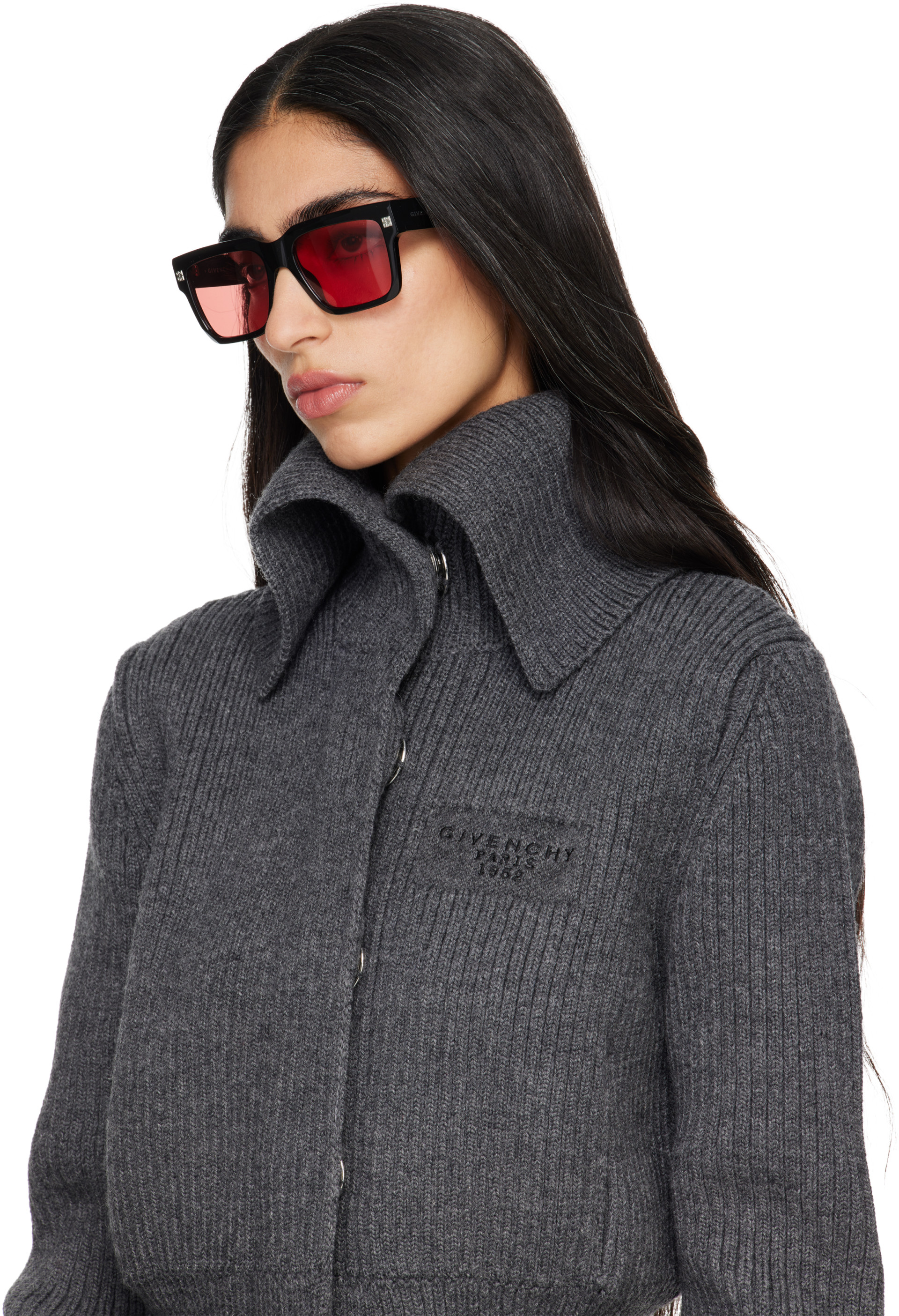 Givenchy - Black GV Day Square Sunglasses